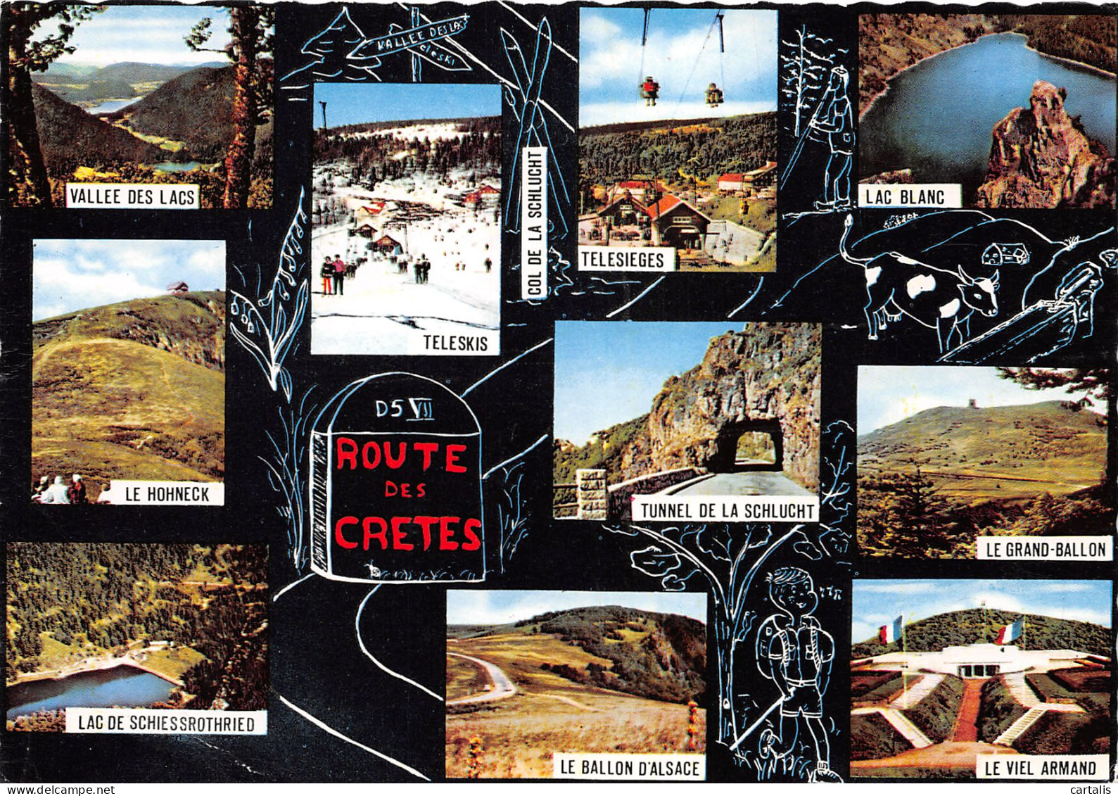 68-ROUTE DES CRETES MULTI VUES-N°3828-B/0305 - Autres & Non Classés