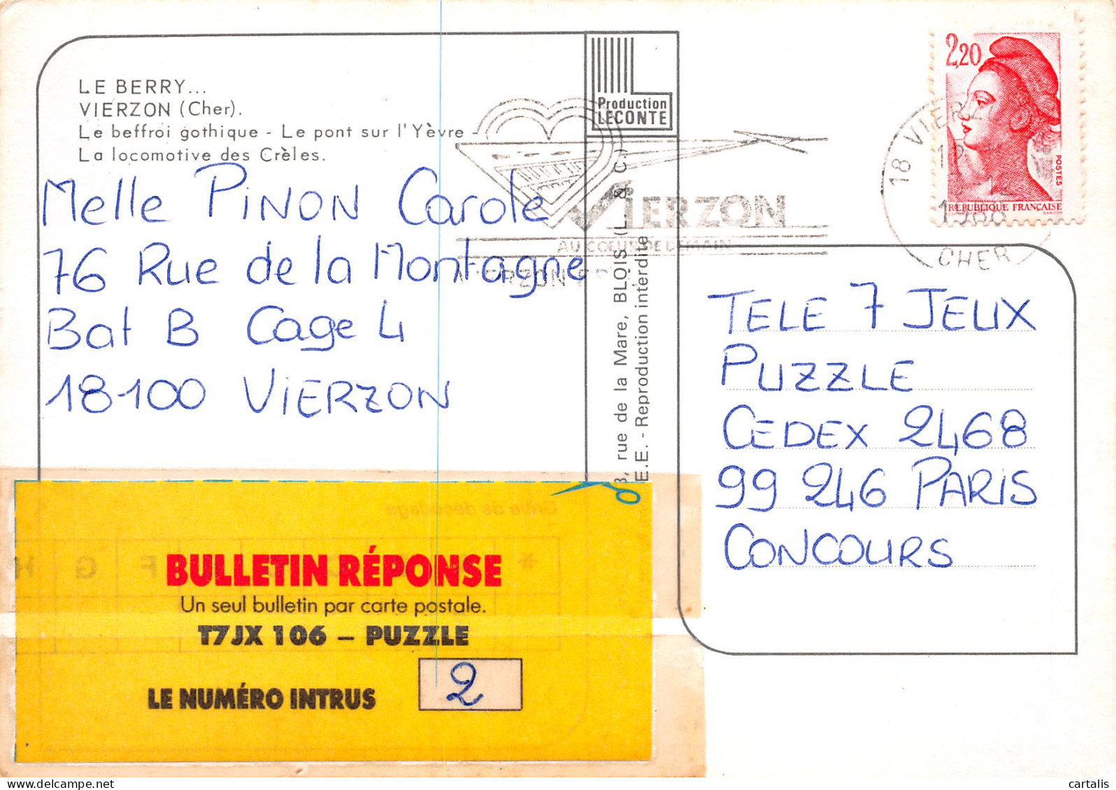 18-VIERZON-N°3829-A/0129 - Vierzon