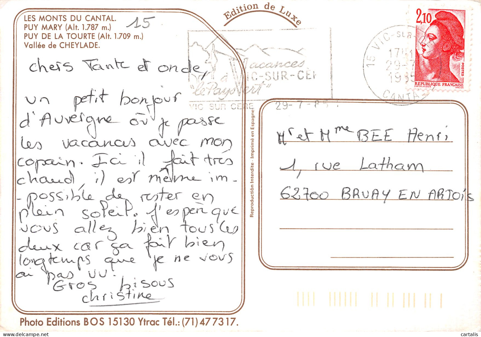 15-PUY MARY-N°3829-C/0091 - Other & Unclassified