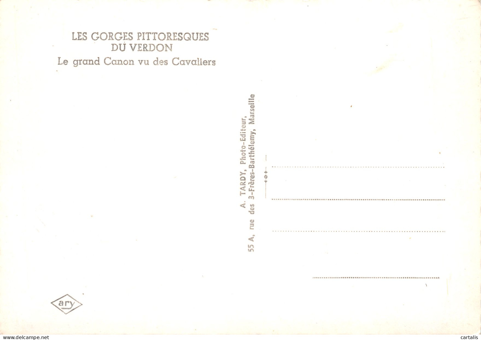 04-LES GORGES DU VERDON-N°3829-C/0029 - Other & Unclassified