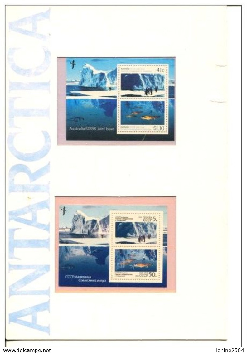 Russie 1990 YVERT Bloc N° 212 ** Carnet Prestige Folder Booklet + édition Conjointe Australie (grand Format) - Ungebraucht