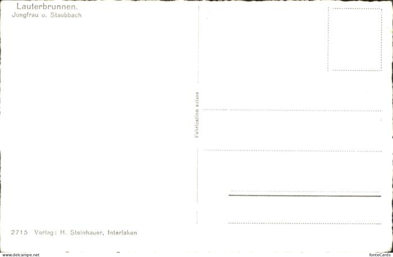 11337043 Lauterbrunnen BE Jungfrau Und Staubbach Lauterbrunnen - Sonstige & Ohne Zuordnung