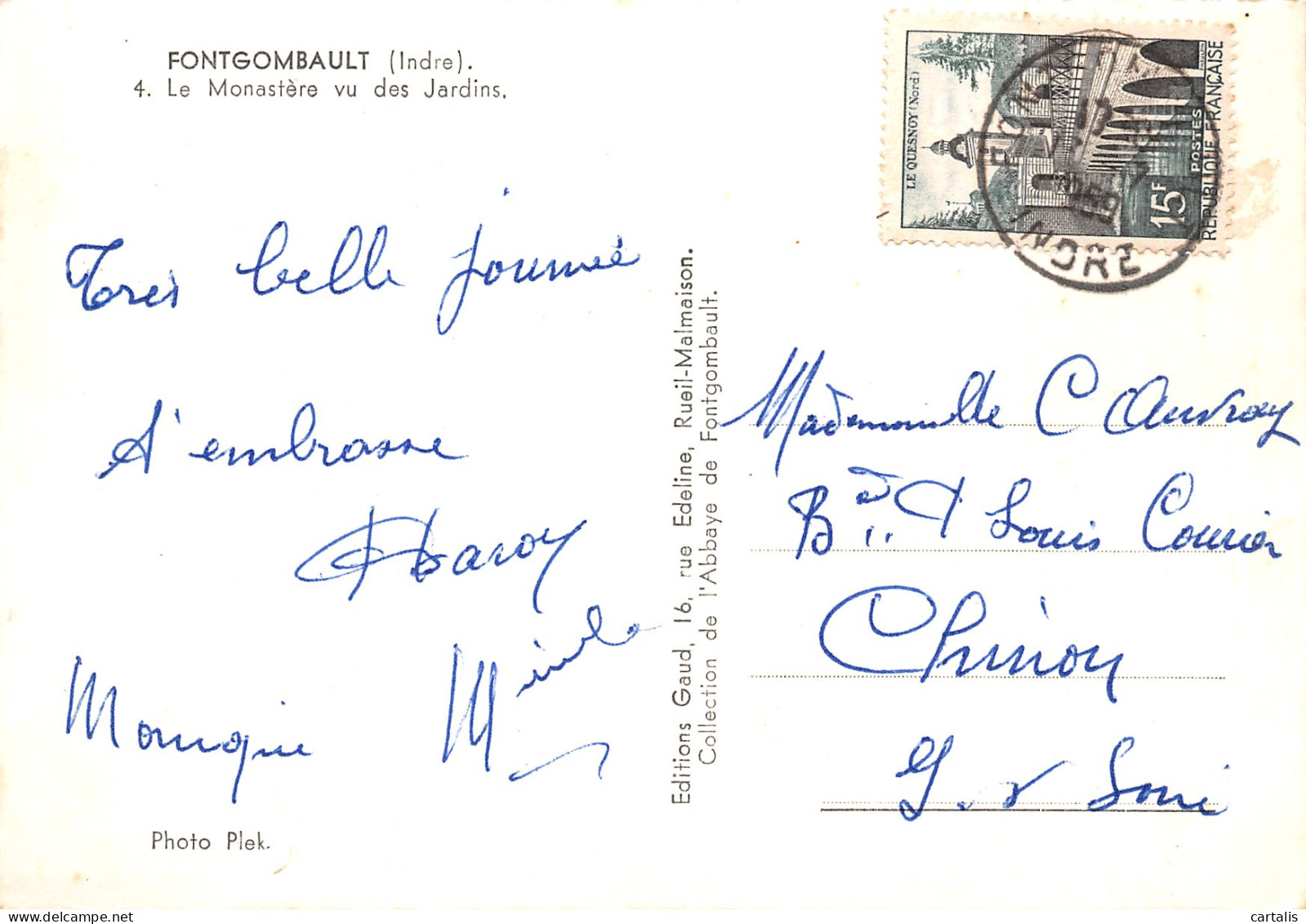 36-FONTGOMBAULT-N°3830-A/0159 - Other & Unclassified