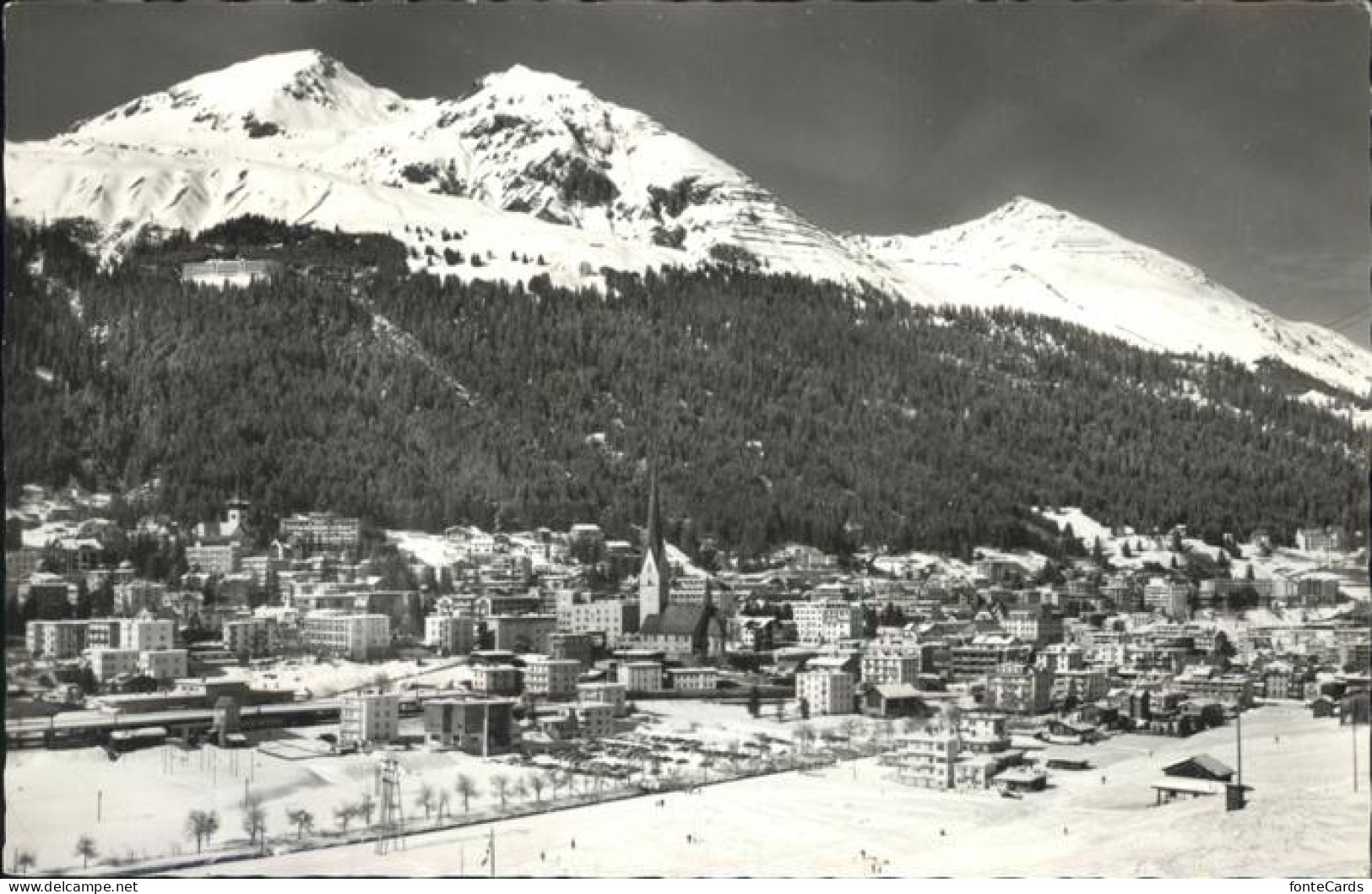 11337029 Davos GR Gegen Schatzalp Schiahorn Und Persennbahn Davos - Sonstige & Ohne Zuordnung