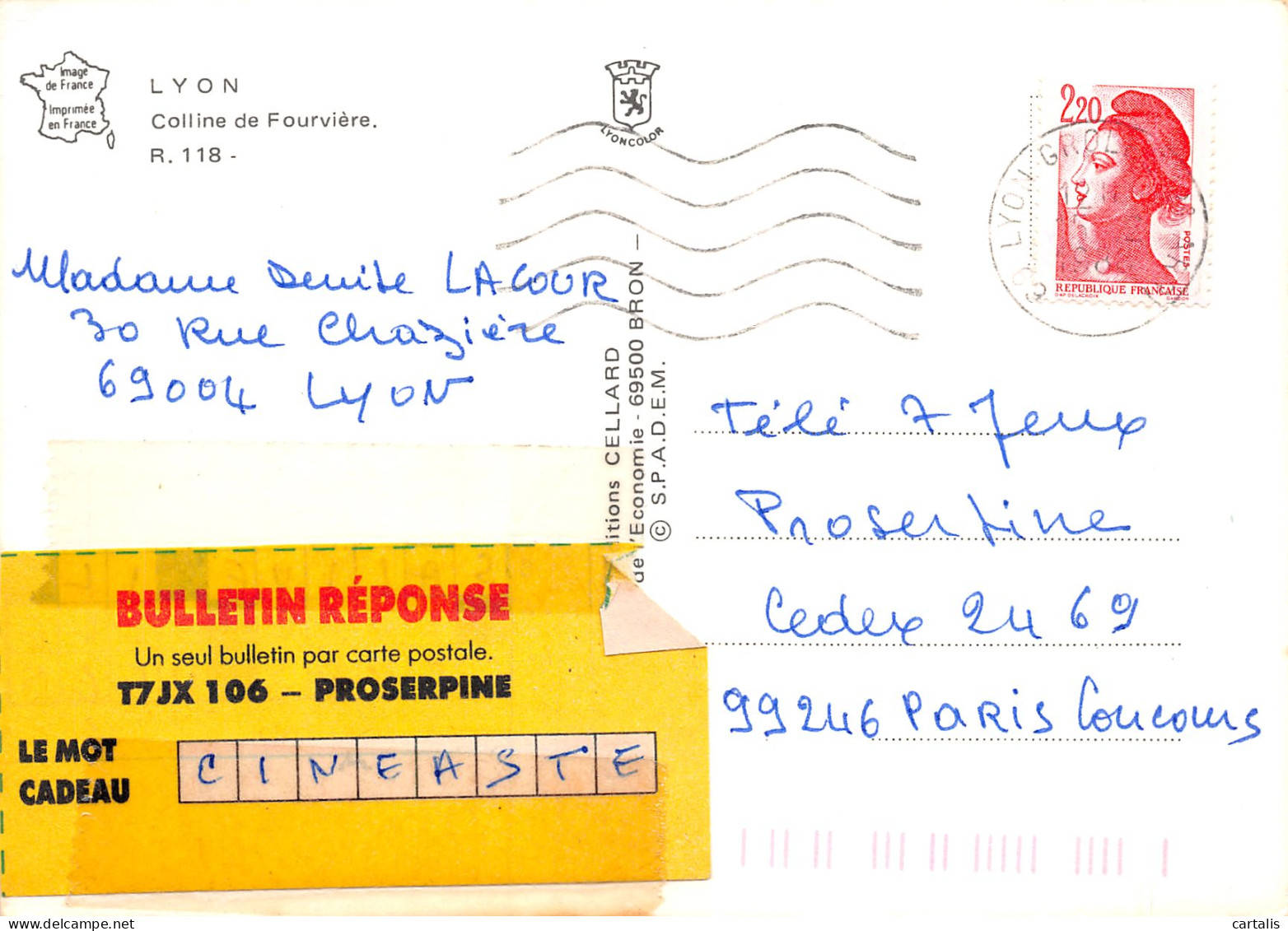 69-LYON-N°3829-D/0235 - Otros & Sin Clasificación