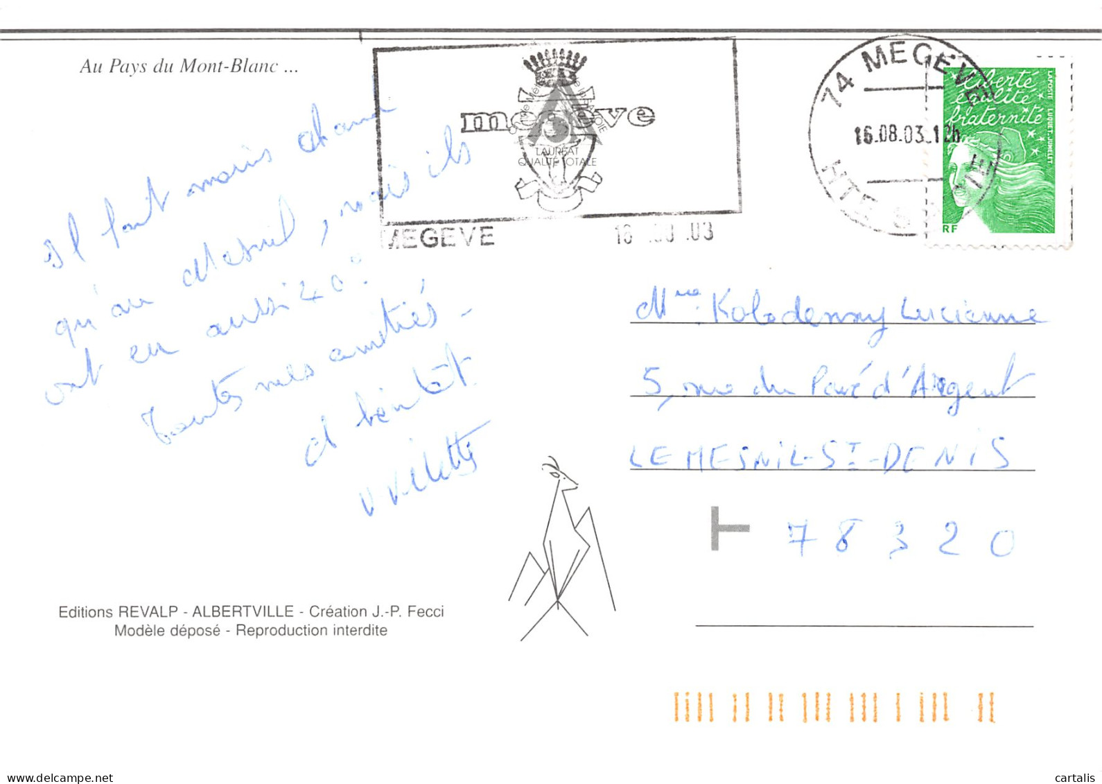 74-LE MONT BLANC-N°3830-C/0259 - Other & Unclassified