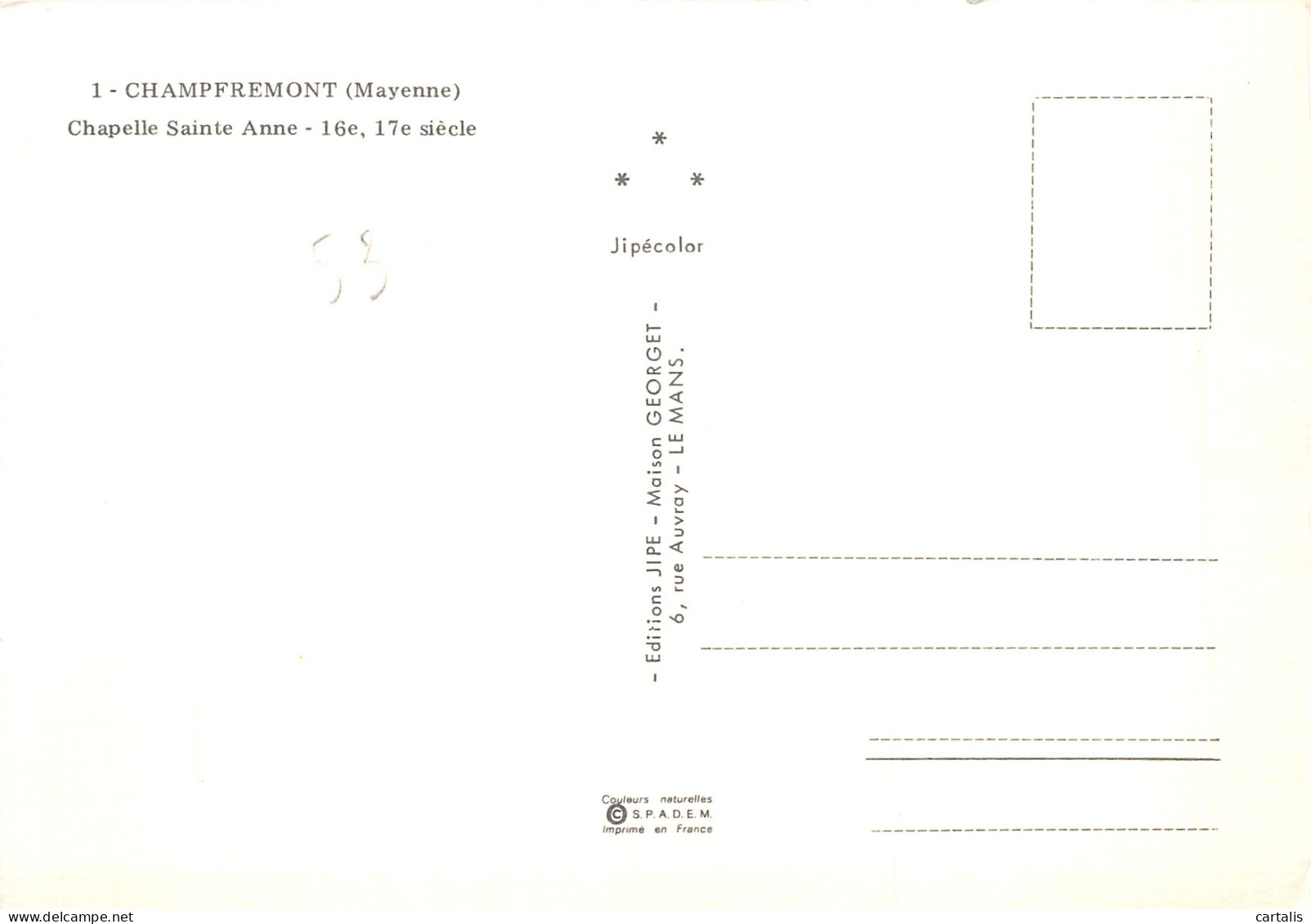 53-CHAMPFREMONT-N°3830-C/0145 - Otros & Sin Clasificación