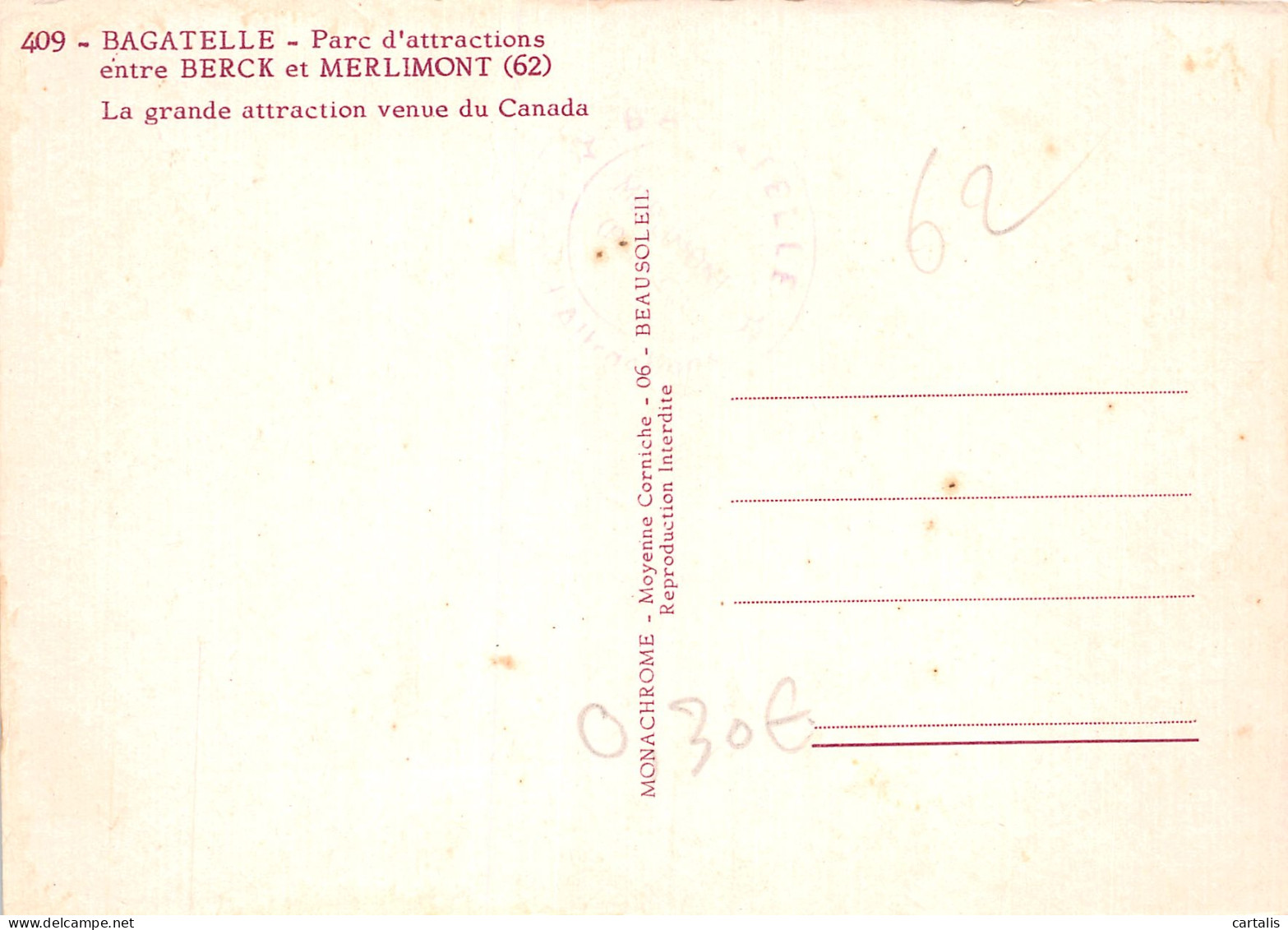 62-BAGATELLE-N°3830-C/0129 - Other & Unclassified