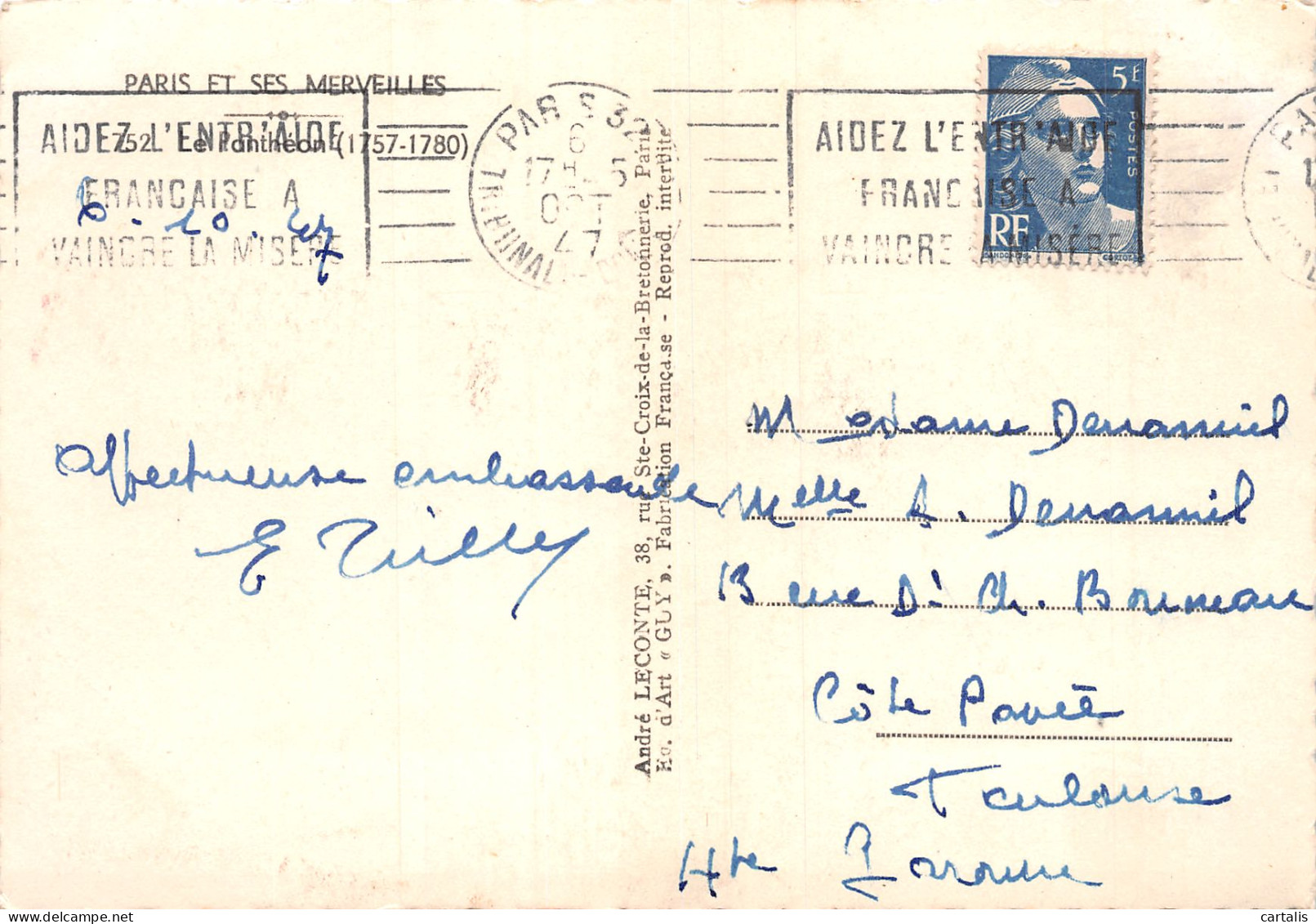 75-PARIS LE PANTHEON-N°3830-C/0021 - Other & Unclassified