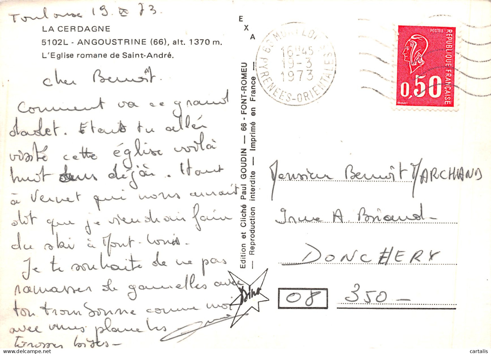 66-ANGOUSTRINE-N°3830-B/0313 - Other & Unclassified