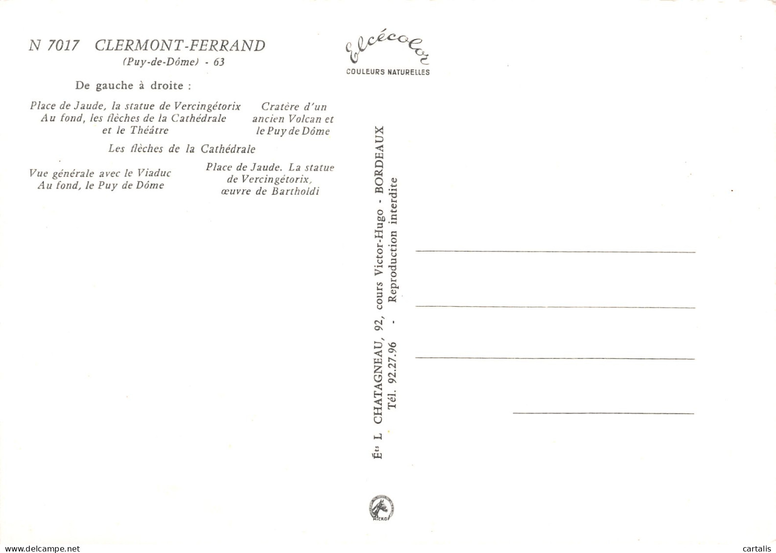 63-CLERMONT FERRAND-N°3830-B/0181 - Clermont Ferrand
