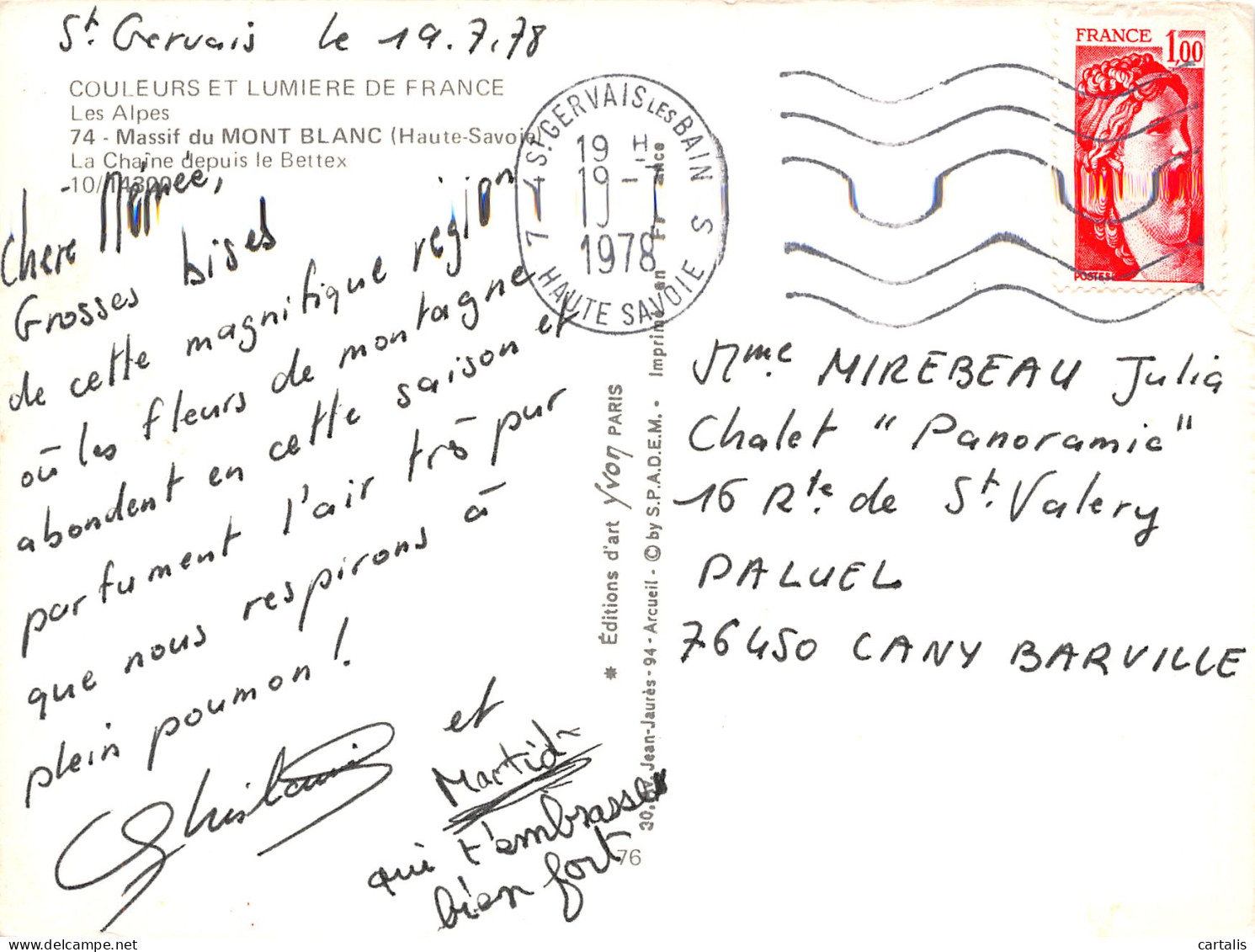 74-MASSIF DU MONT BLANC-N°3831-A/0339 - Other & Unclassified