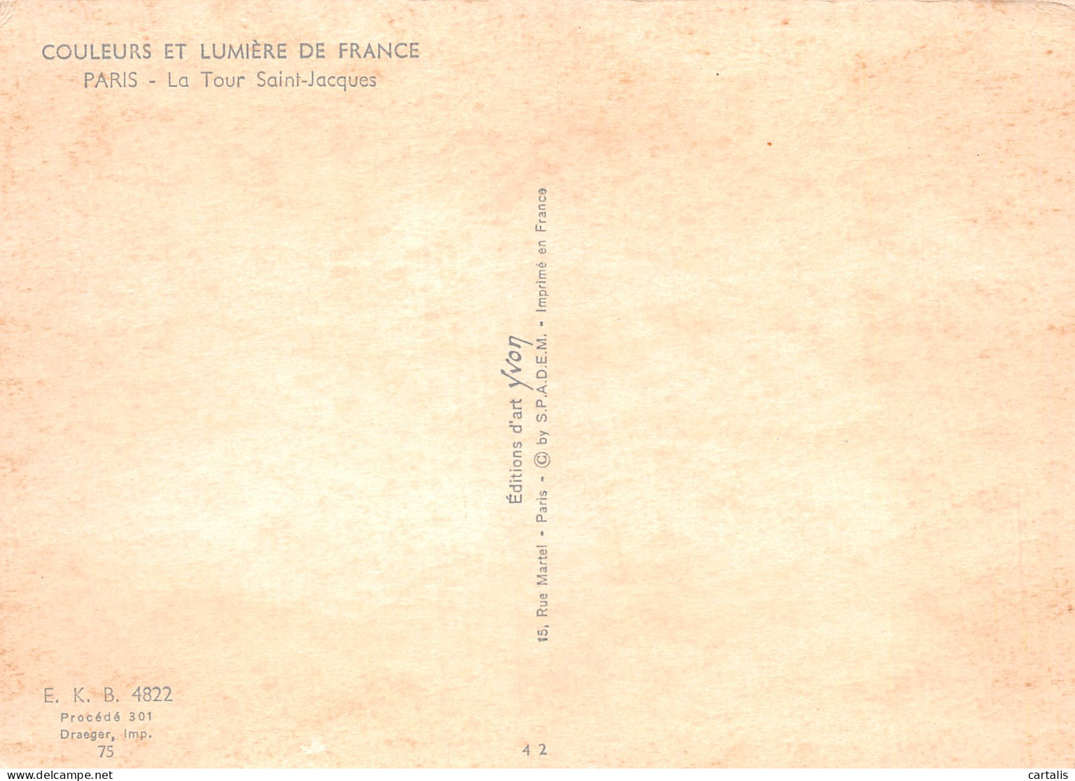 75-PARIS LA TOUR SAINT JACQUES-N°3831-A/0329 - Andere & Zonder Classificatie