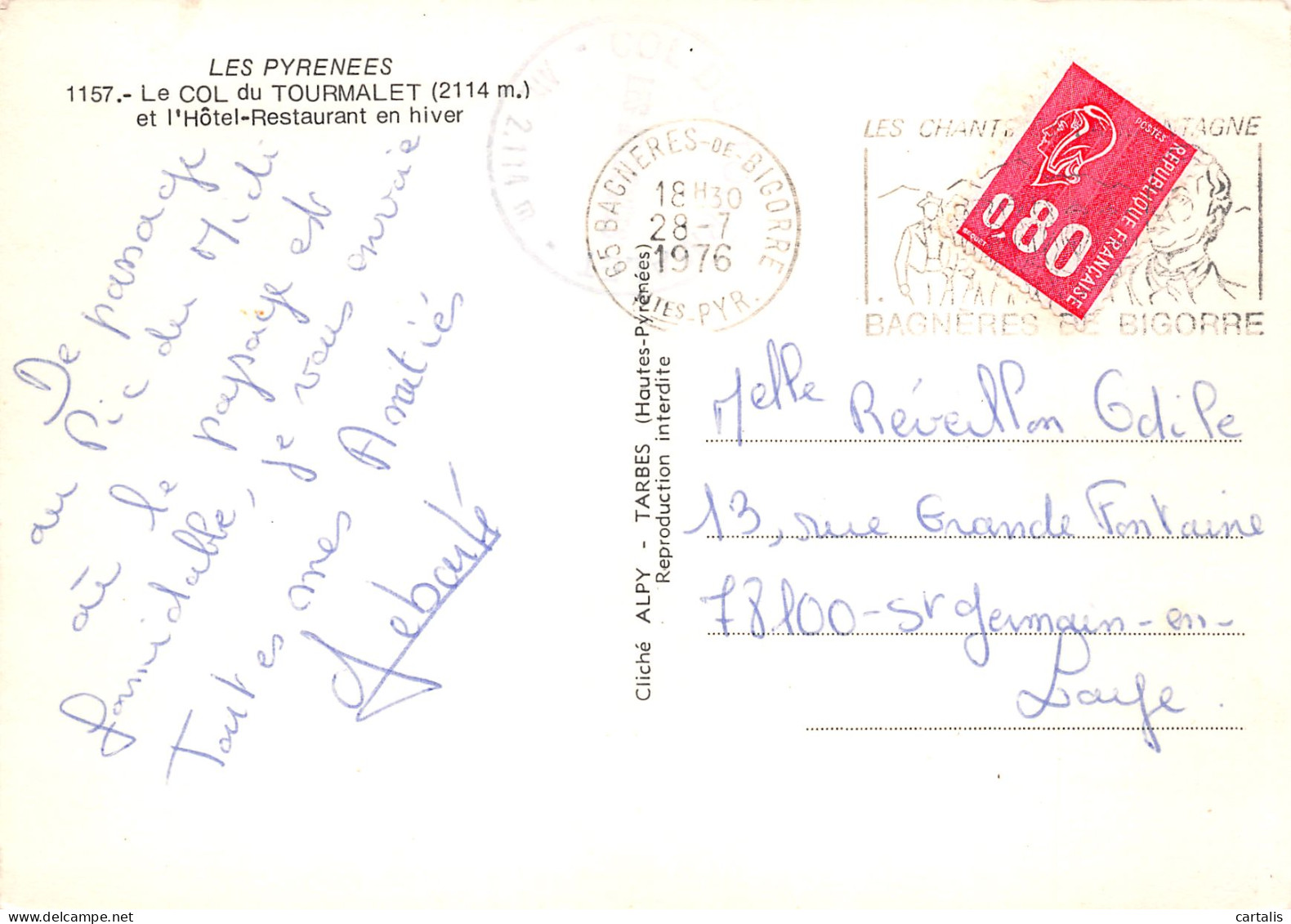 65-COL DU TOURMALET-N°3831-A/0015 - Autres & Non Classés