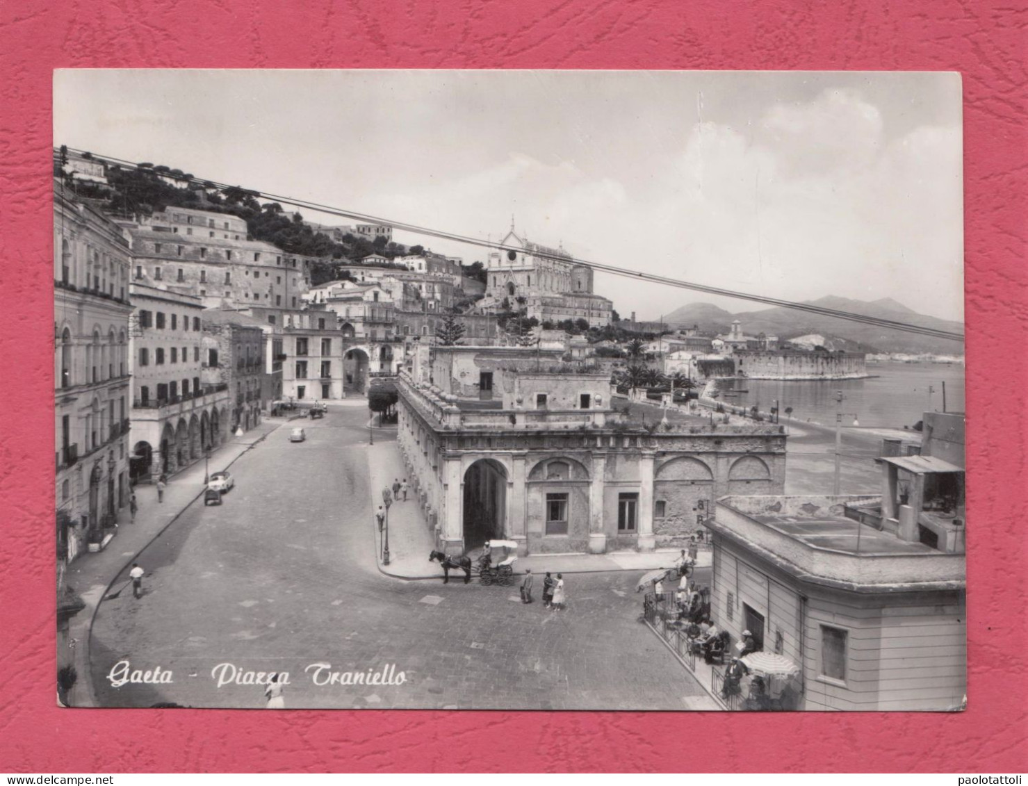 Gaeta, Piazza Traniello- Standard Size, Divided Back, Ed. Cine Pignatiello. Cancelled Ad Mailed To Taranto On 1960. - Altri & Non Classificati