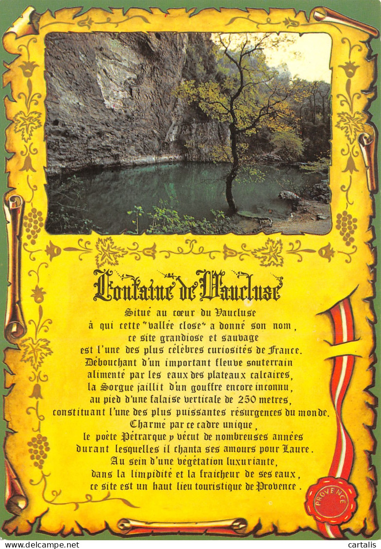 84-FONTAINE DE VAUCLUSE-N°3831-C/0315 - Sonstige & Ohne Zuordnung