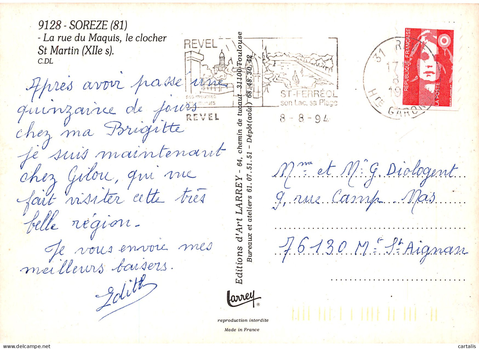 81-SOREZE-N°3831-B/0071 - Autres & Non Classés