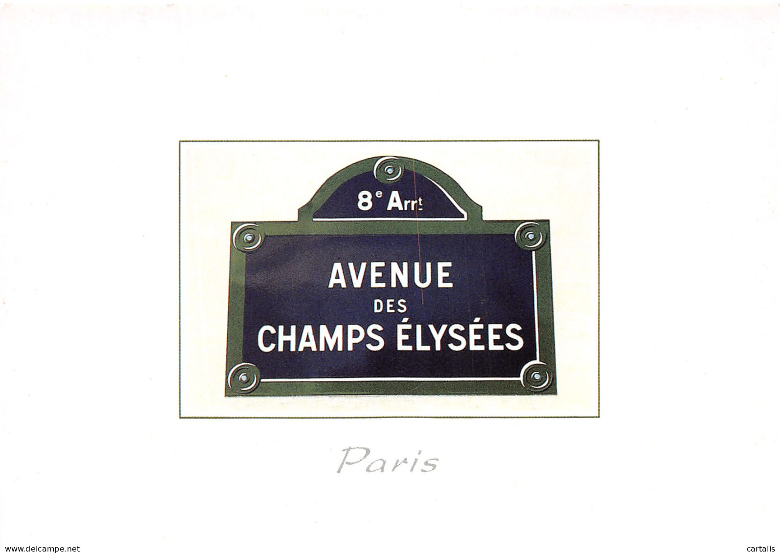 75-PARIS PLAQUE DE L AVENUE DES CHAMPS ELYSEES-N°3832-B/0015 - Autres & Non Classés