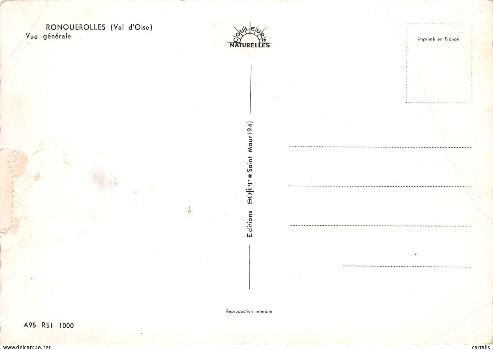 95-RONQUEROLLES-N°3832-A/0209 - Other & Unclassified
