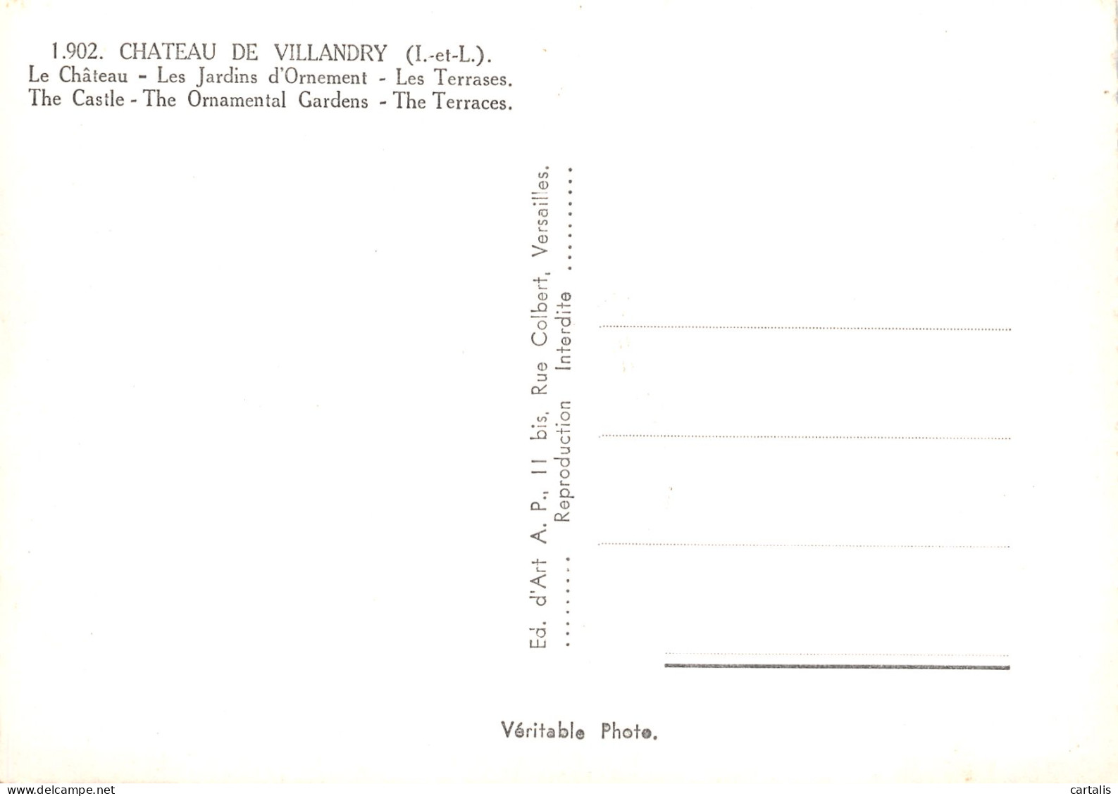 37-VILLANDRY-N°3832-A/0153 - Autres & Non Classés