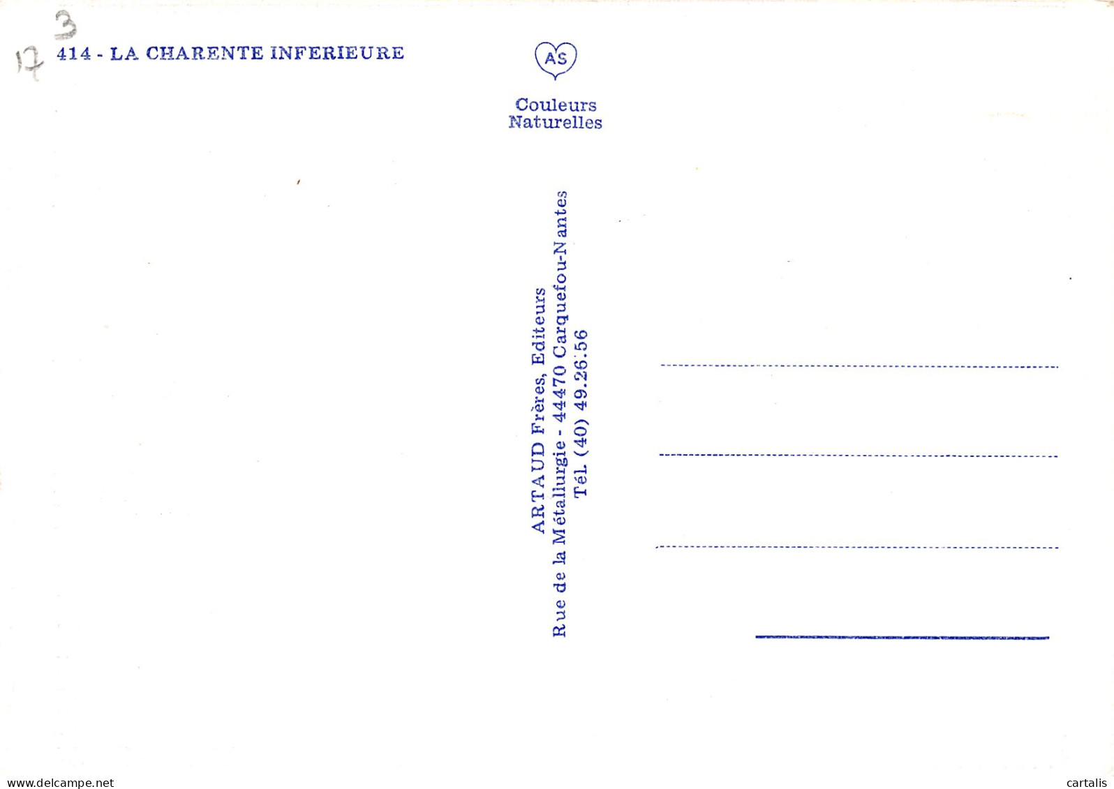 17-LA CHARENTE MARITIME CARTE-N°3832-A/0087 - Other & Unclassified