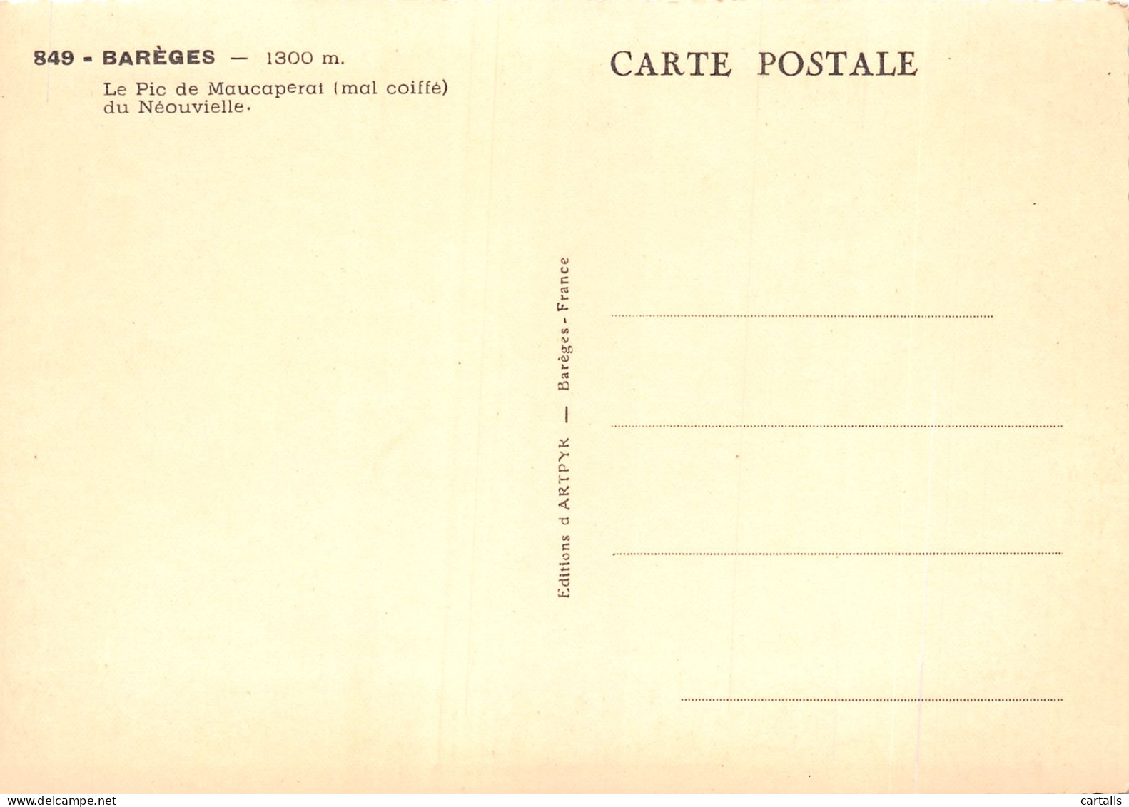 65-BAREGES-N°3832-D/0245 - Otros & Sin Clasificación