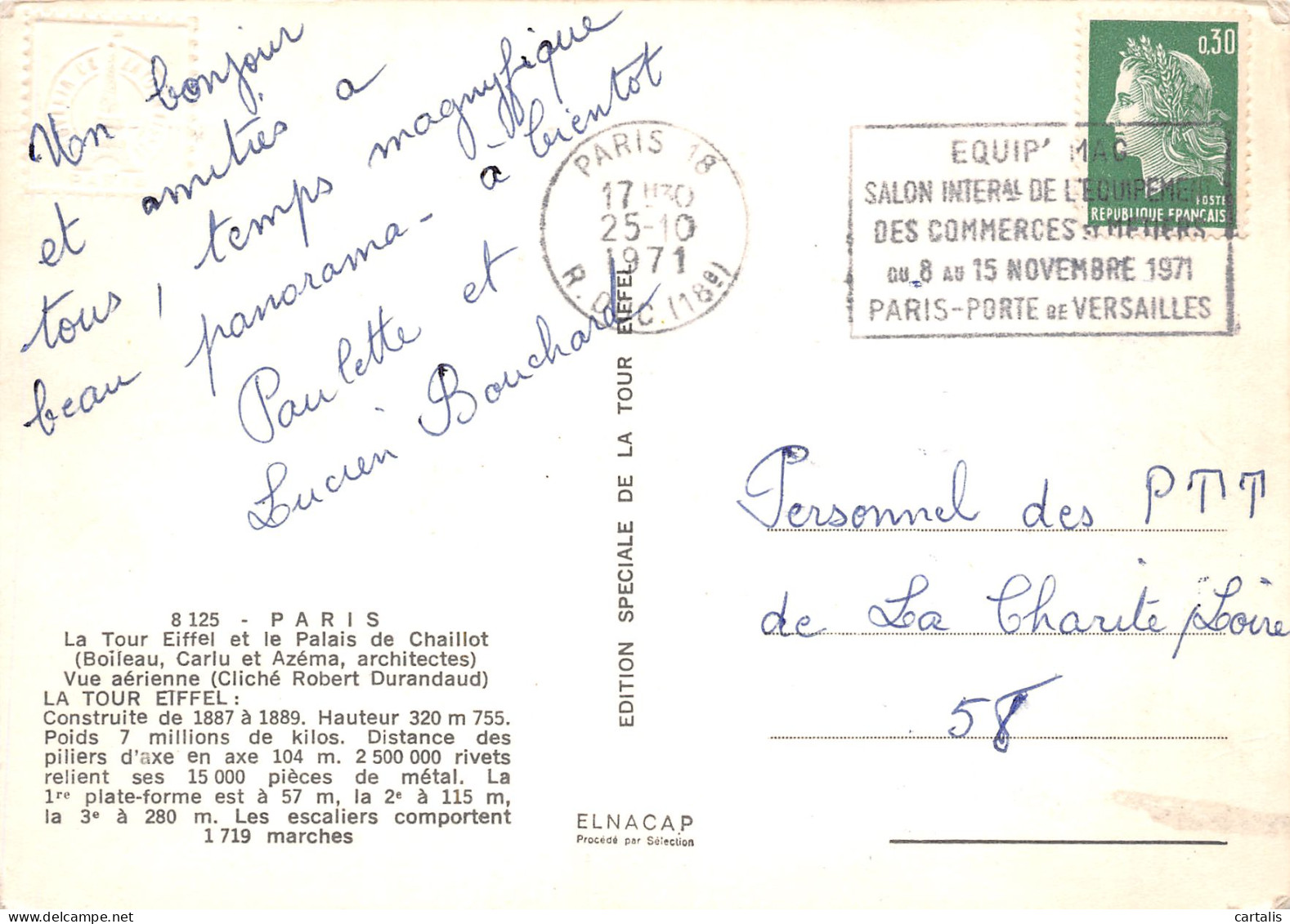 75-PARIS LA TOUR EIFFEL-N°3832-B/0267 - Other & Unclassified