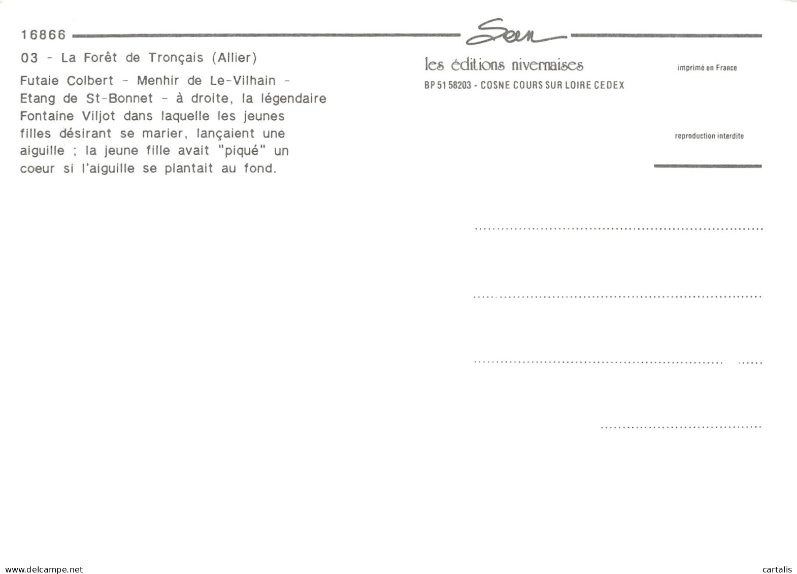 03-FORET DE TRONCAIS-N°3832-B/0169 - Other & Unclassified