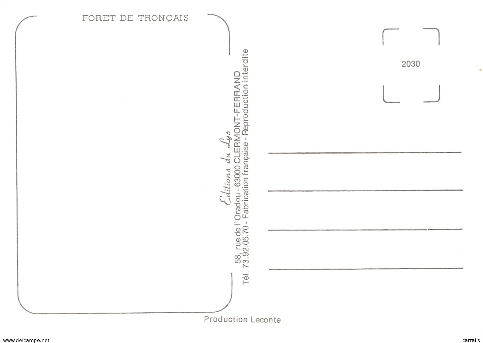 03-FORET DE TRONCAIS-N°3832-B/0165 - Otros & Sin Clasificación