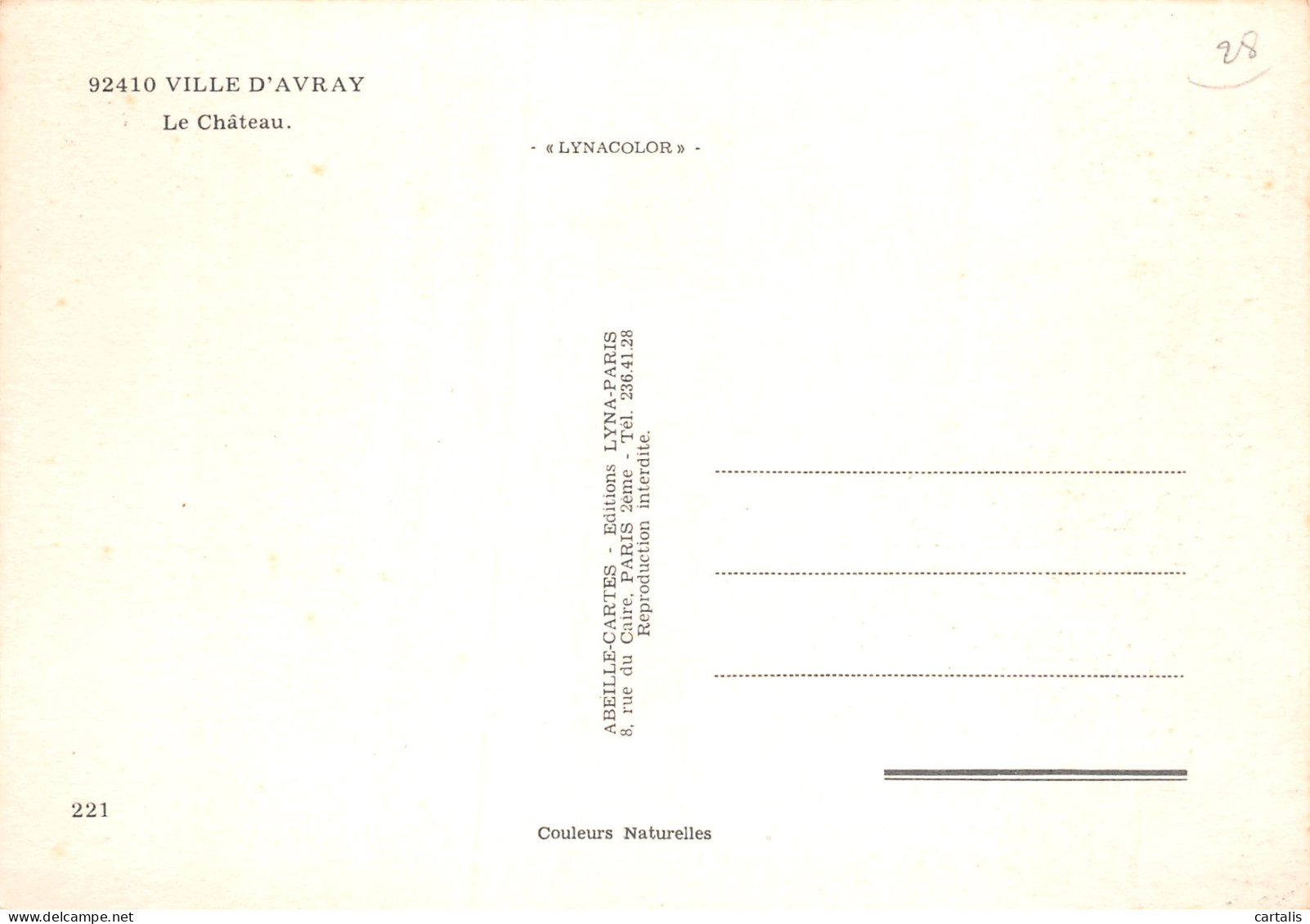 92-AVRAY-N°3833-A/0291 - Andere & Zonder Classificatie