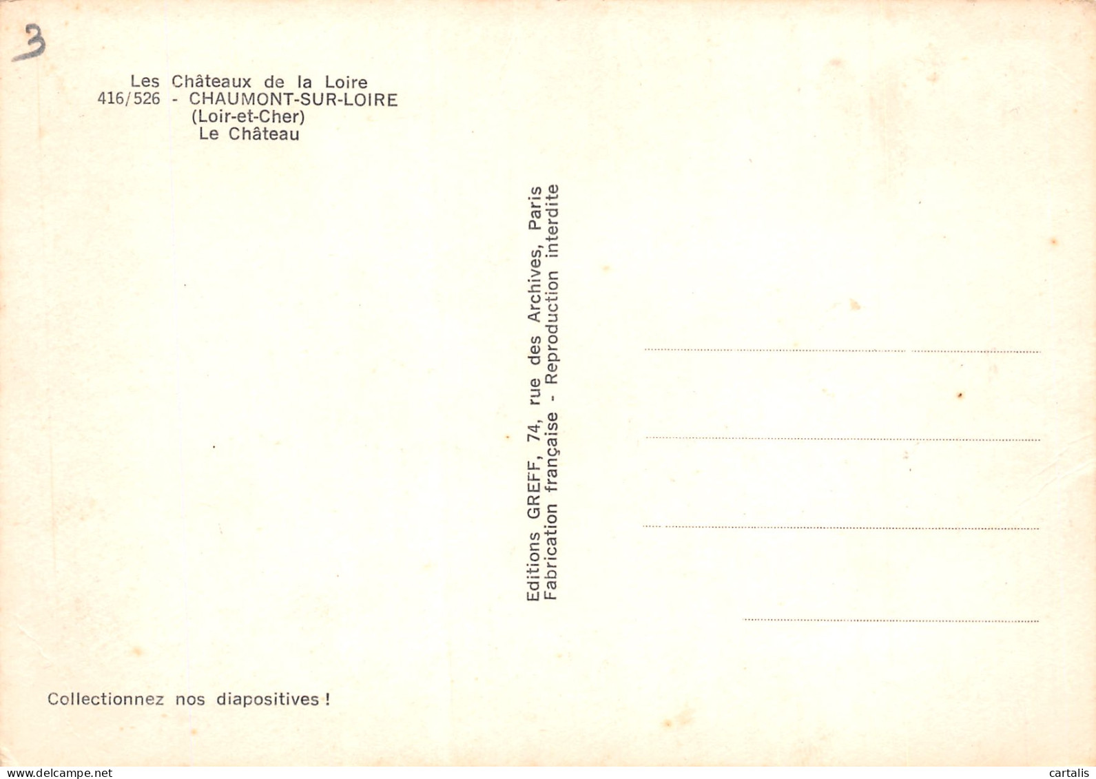 41-CHAUMONT SUR LOIRE-N°3833-A/0085 - Andere & Zonder Classificatie