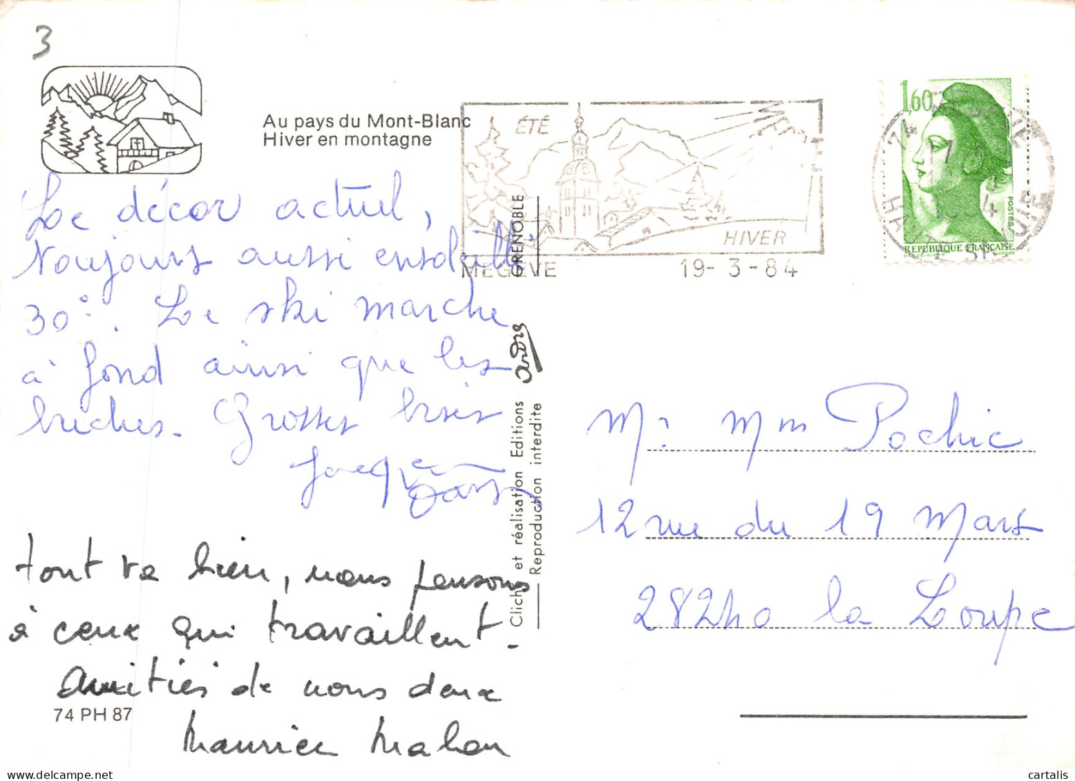 74-LE MONT BLANC-N°3833-A/0071 - Other & Unclassified