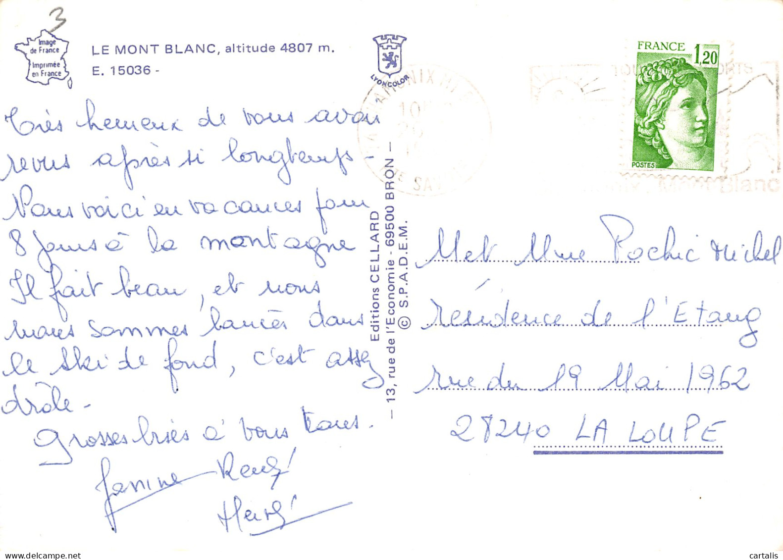 74-LE MONT BLANC-N°3833-A/0055 - Other & Unclassified