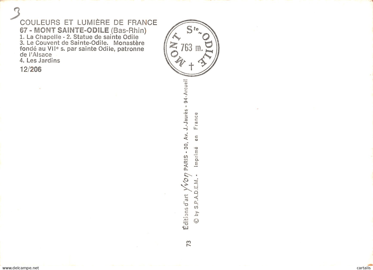 67-LE MONT SAINTE ODILE-N°3833-A/0023 - Other & Unclassified