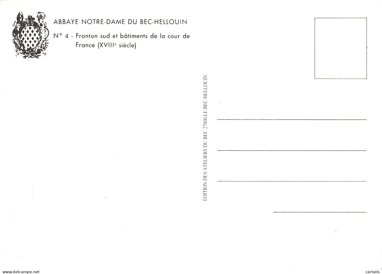 27-ABBAYE NOTRE DAME DU BEC HELLOUIN-N°3833-D/0217 - Andere & Zonder Classificatie