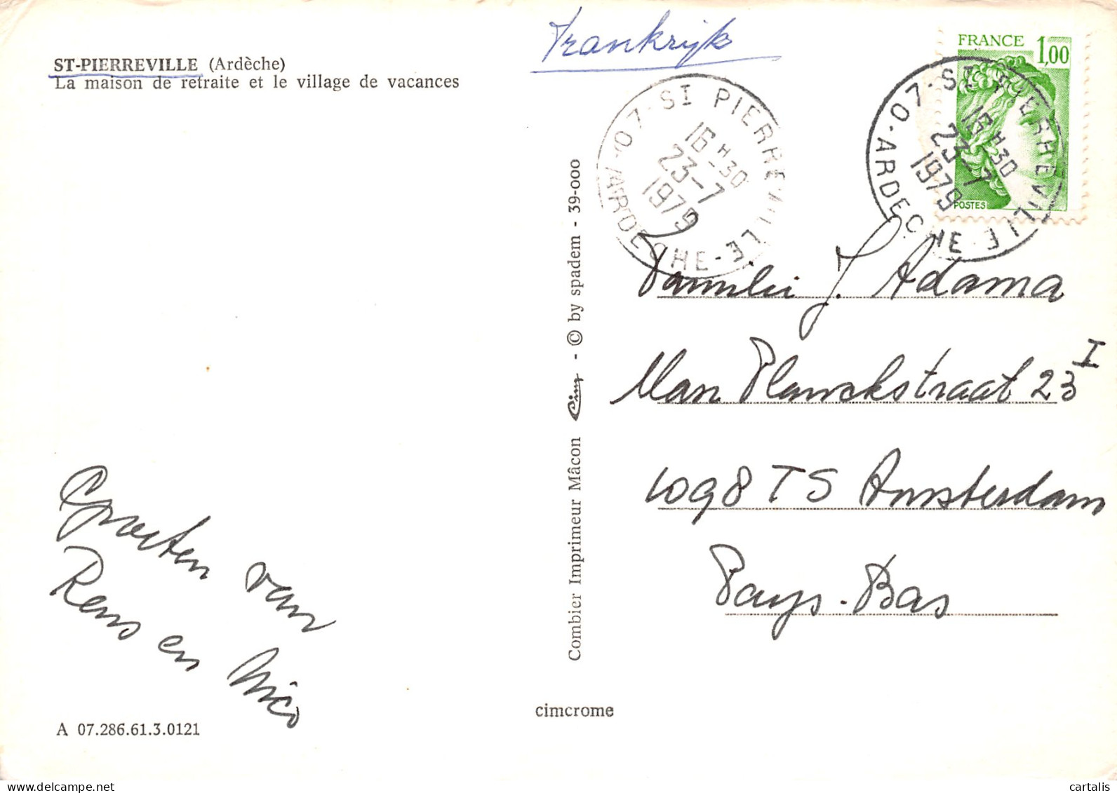 07-SAINT PIERREVILLE-N°3833-D/0203 - Other & Unclassified