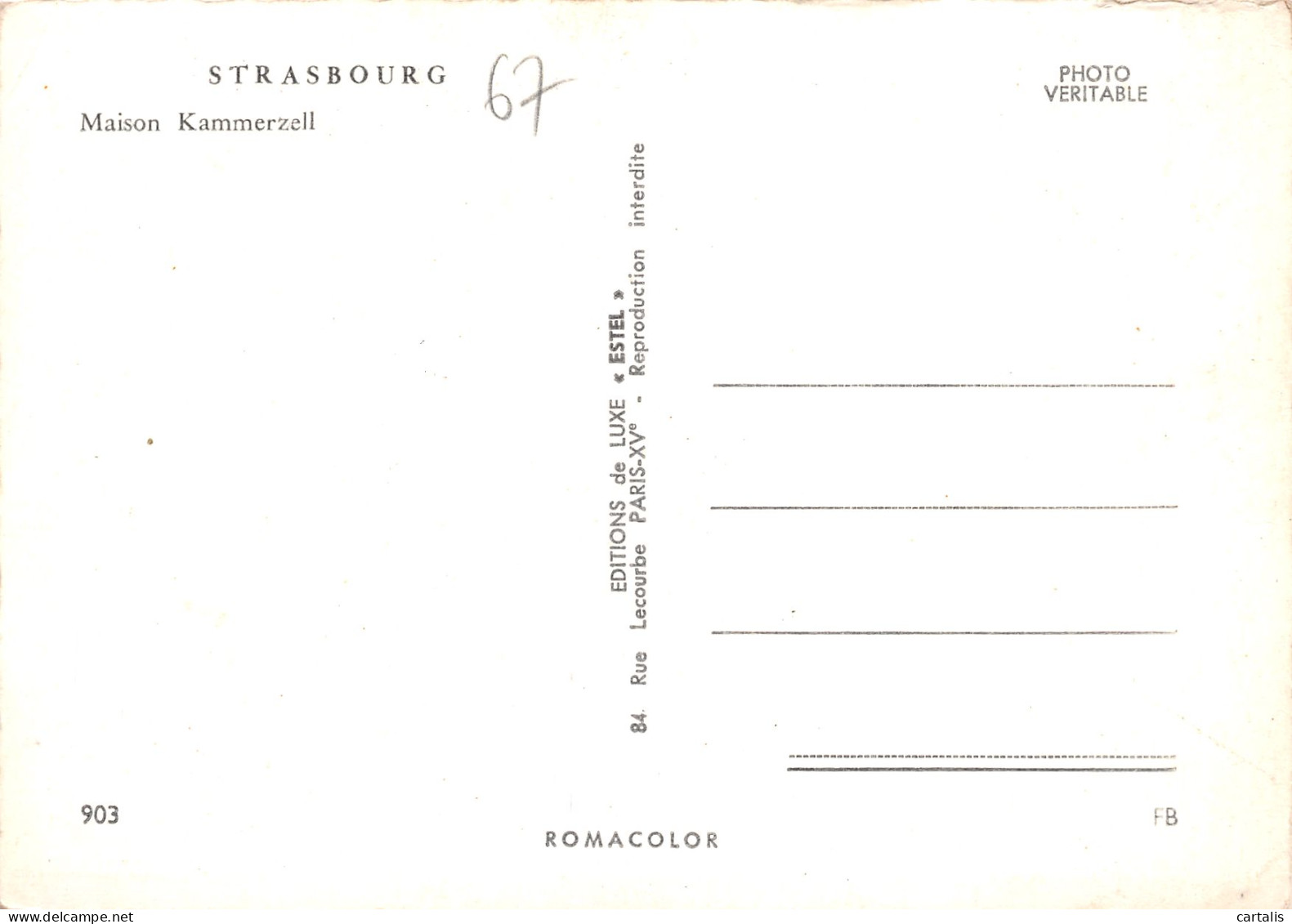 67-STRASBOURG-N°3833-C/0377 - Straatsburg