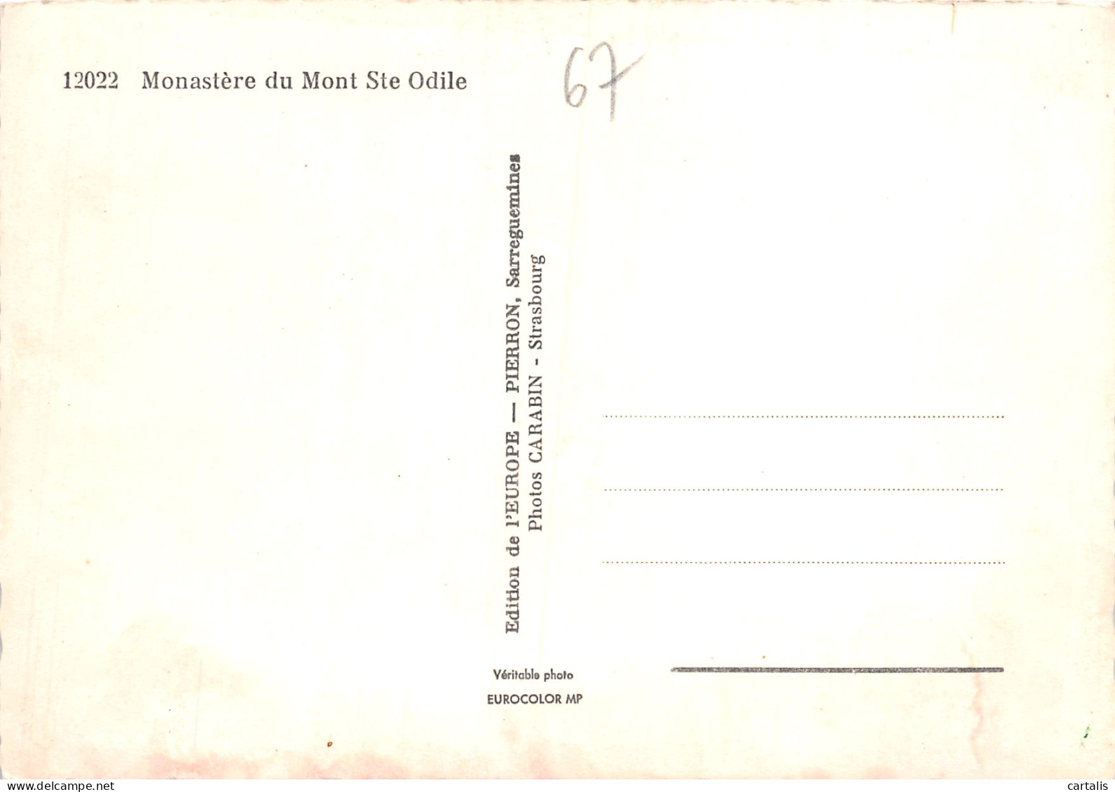 67-LE MONT SAINTE ODILE-N°3833-C/0345 - Otros & Sin Clasificación