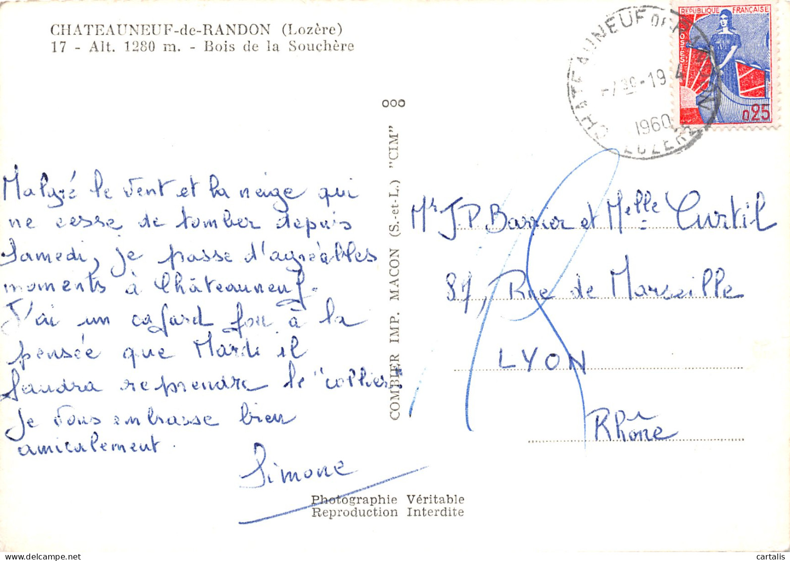 48-CHATEAUNEUF DE RANDON-N°3833-C/0249 - Chateauneuf De Randon