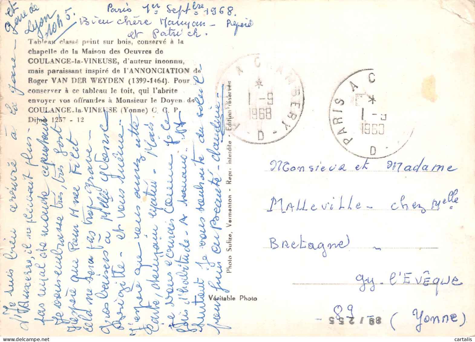 89-COULANGE LA VINEUSE-N°3833-C/0203 - Other & Unclassified