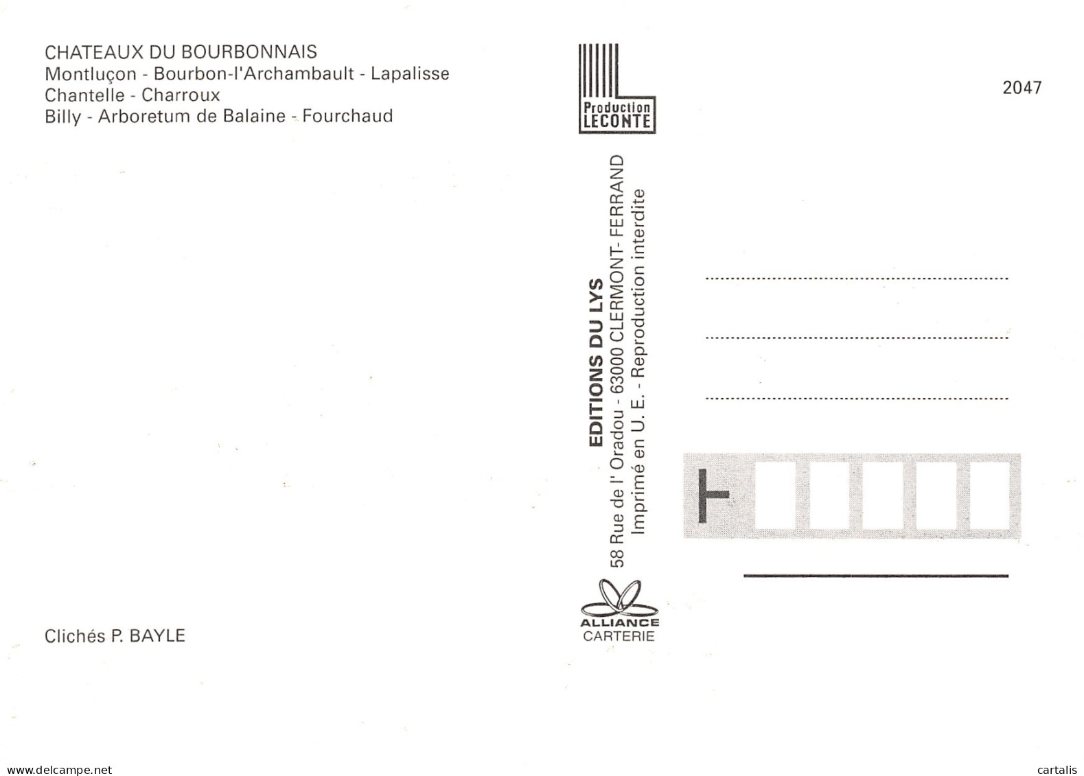 03-CHATEAUX DU BOURBONNAIS-N°3833-B/0377 - Otros & Sin Clasificación