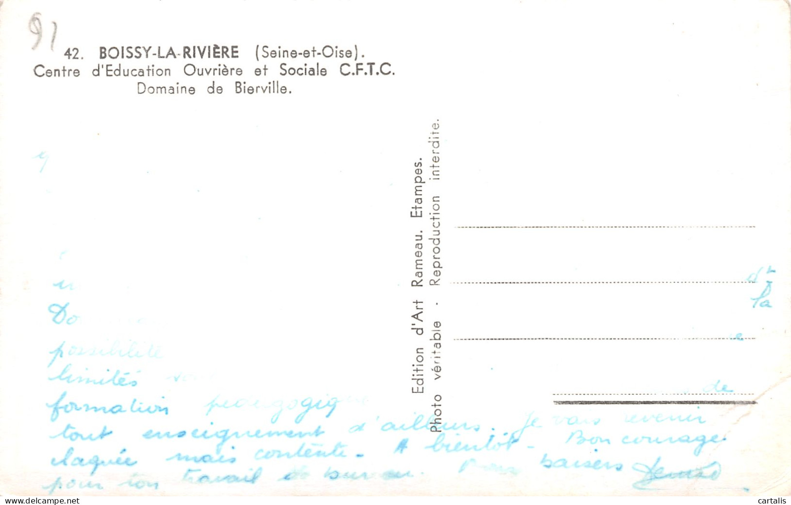 91-BOISSY LA RIVIERE-N°3833-E/0373 - Boissy-la-Rivière