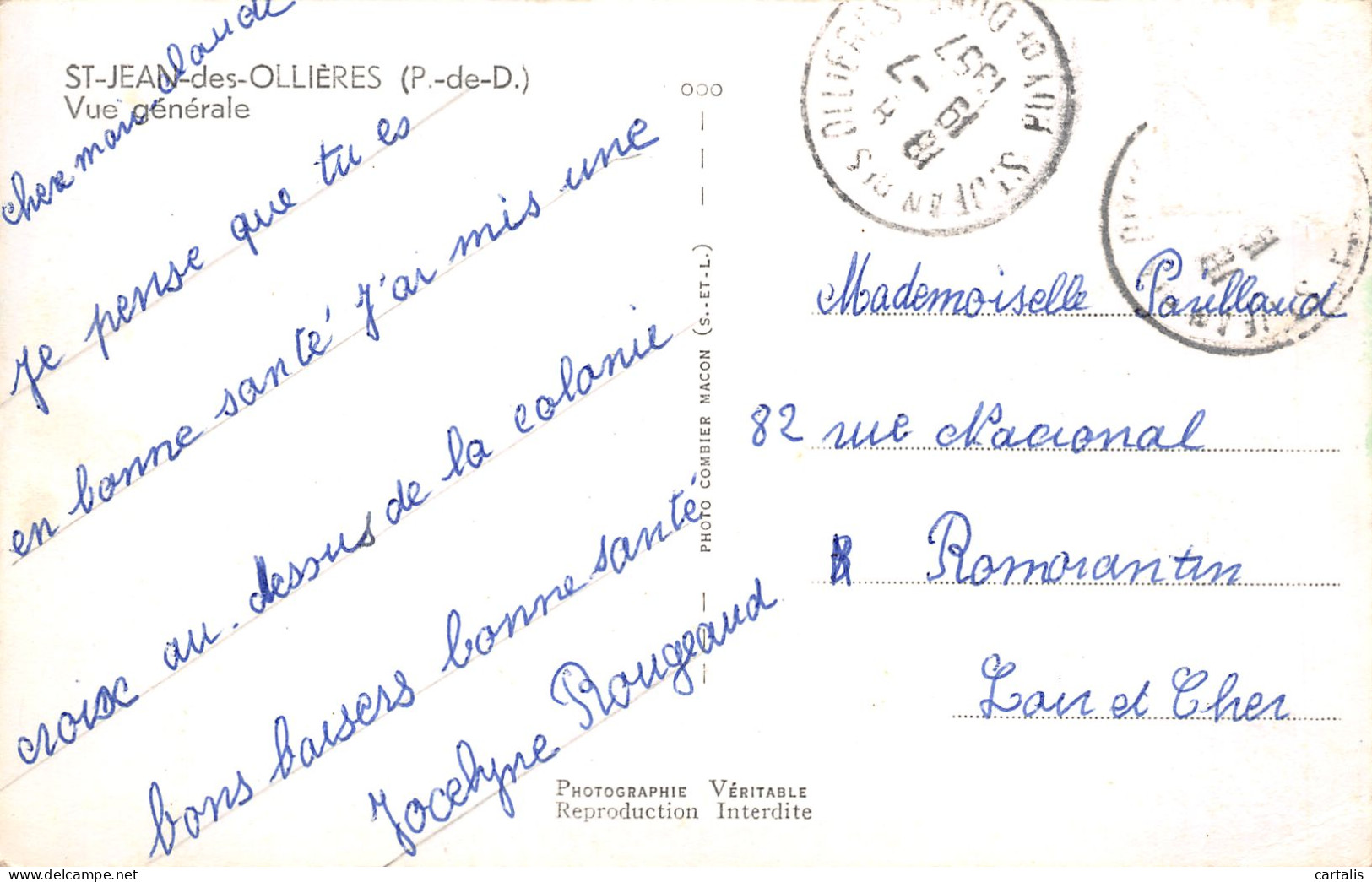 63-SAINT JEAN DES OLLIERES-N°3833-E/0109 - Autres & Non Classés