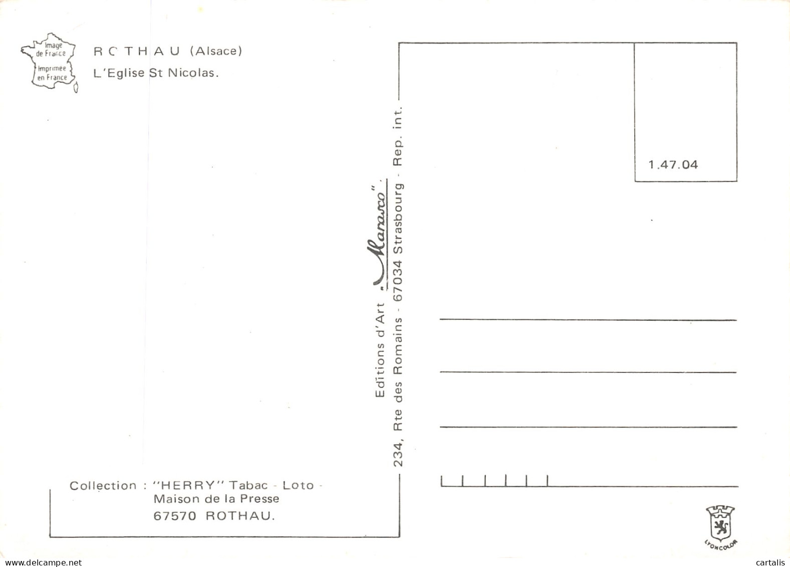 67-ROTHAU-N°3834-D/0291 - Andere & Zonder Classificatie