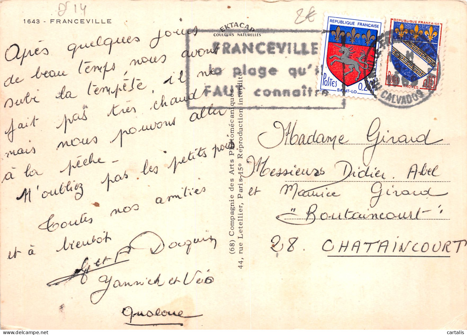 14-FRANCEVILLE-N°3834-C/0347 - Otros & Sin Clasificación