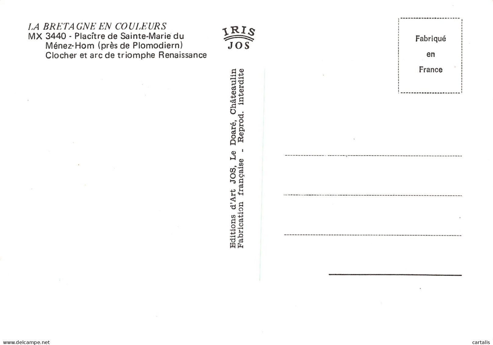 29-SAINTE MARIE DU MENEZ HOM-N°3834-C/0005 - Other & Unclassified