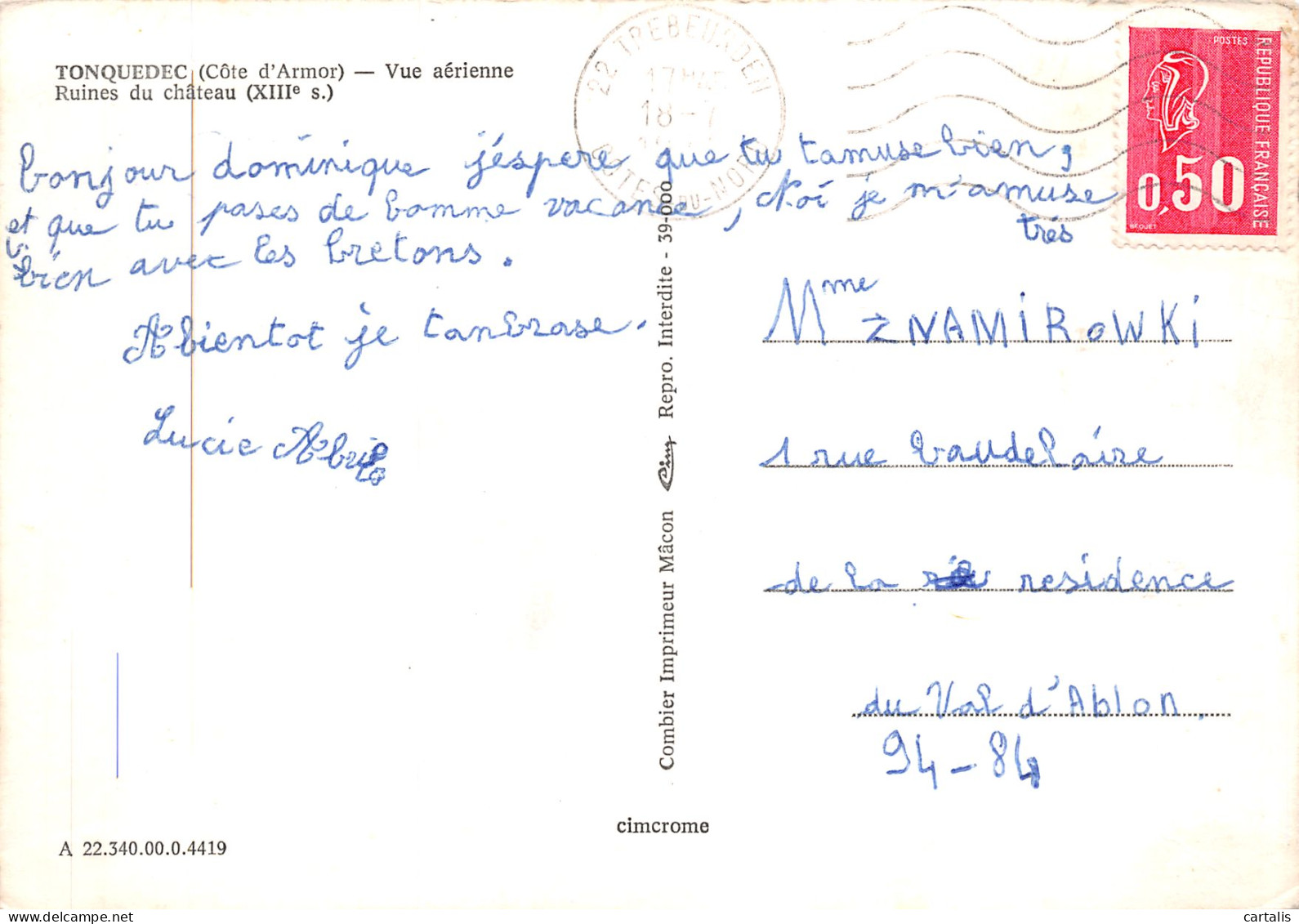 22-TONQUEDEC-N°3834-B/0297 - Tonquédec