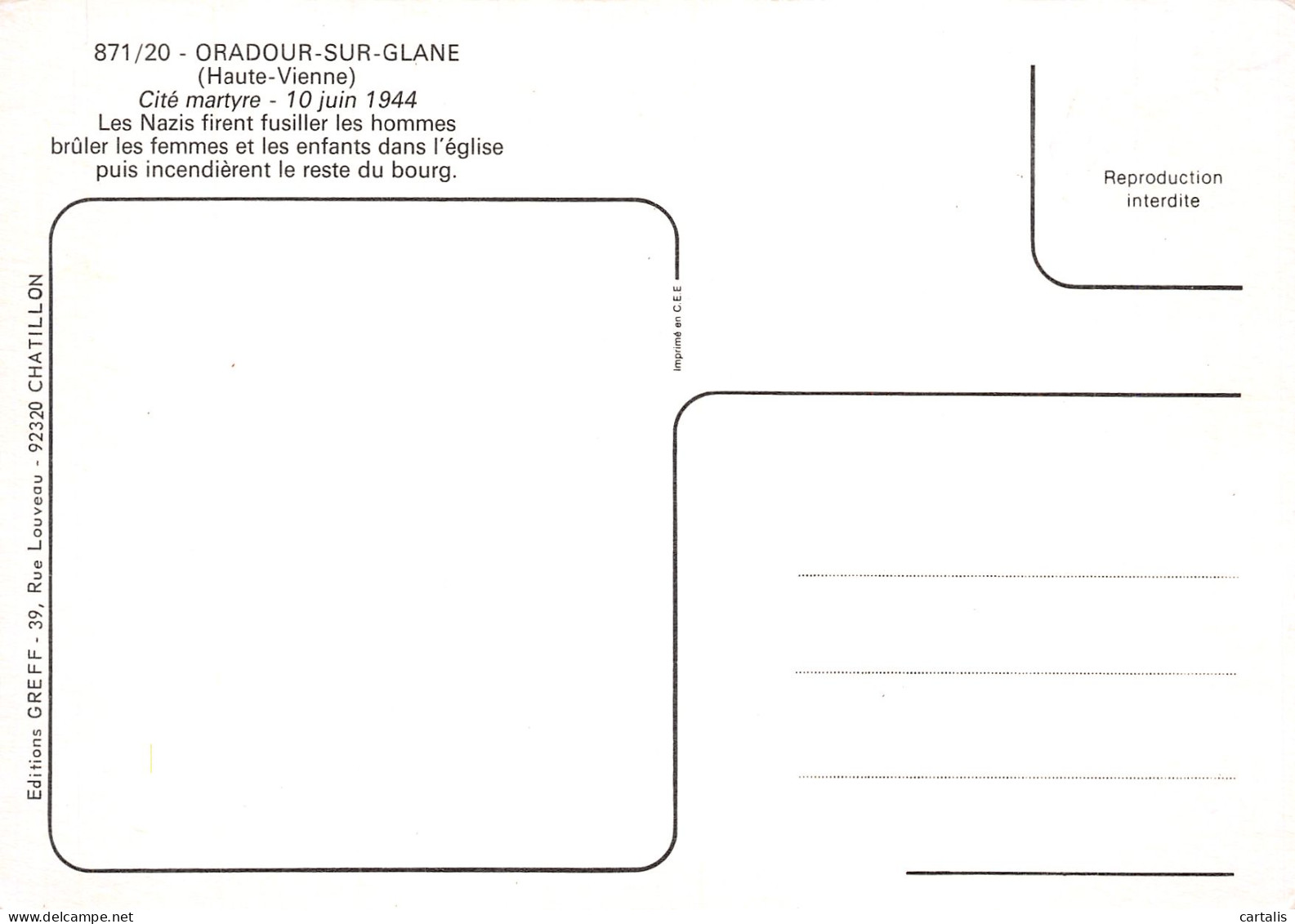 87-ORADOUR SUR GLANE-N°3834-B/0267 - Oradour Sur Glane