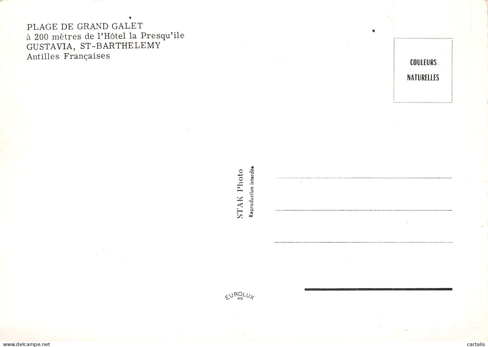 977-SAINT BARTHELEMY  PLAGE DE GRAND GALET-N°3835-B/0199 - Andere & Zonder Classificatie