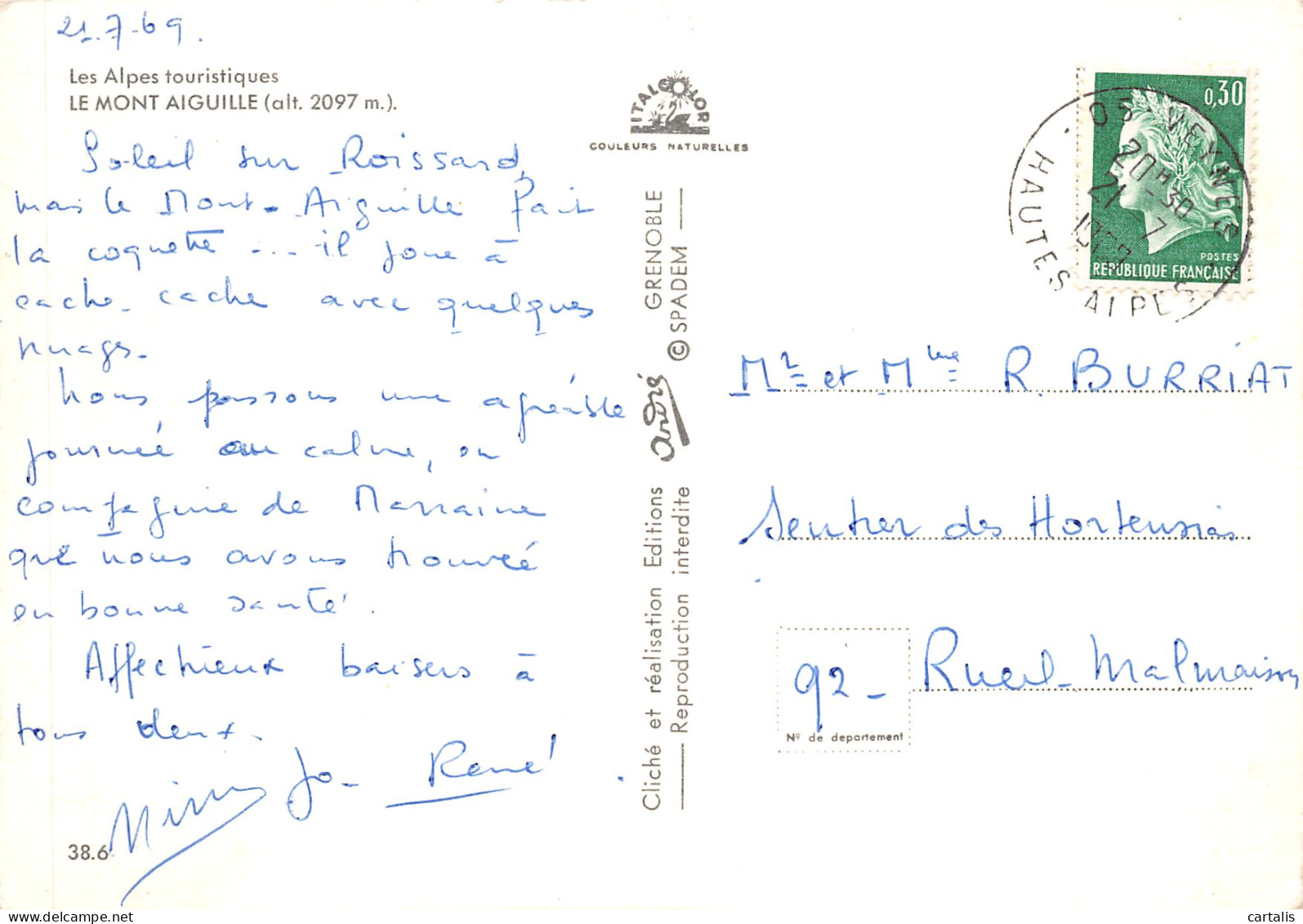 38-LE MONT AIGUILLE-N°3835-B/0121 - Other & Unclassified